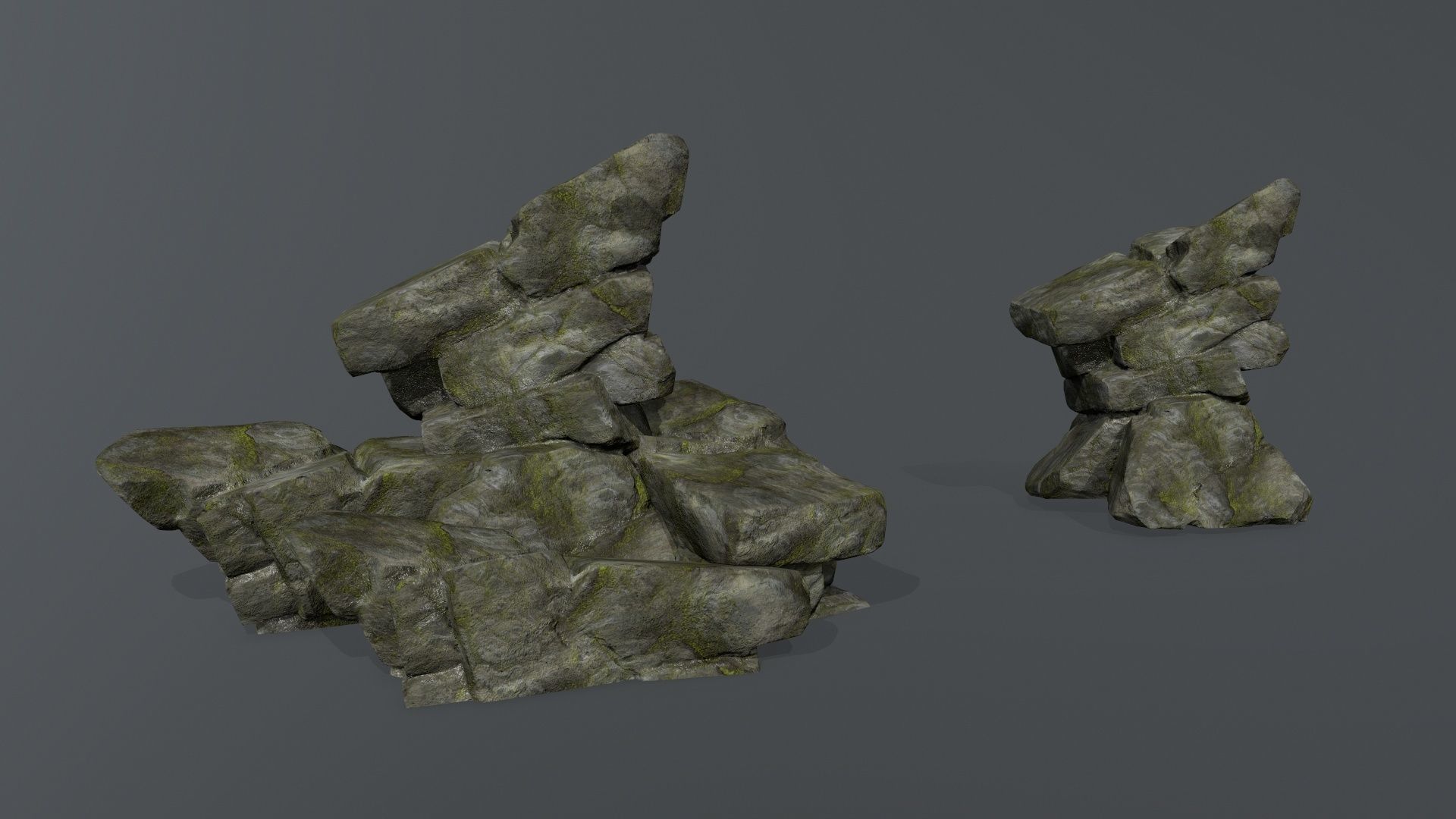 rocks rock Low-poly 3D model_29