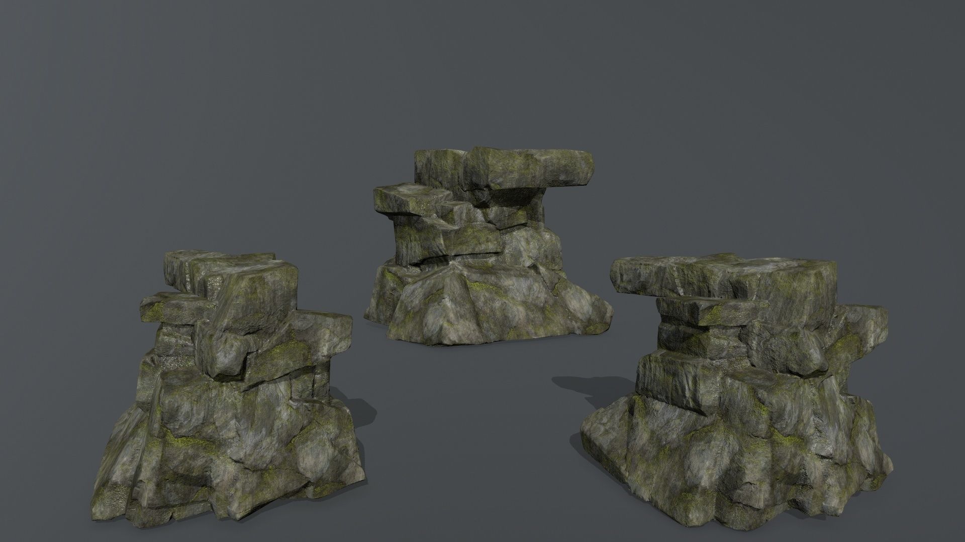 rocks rock Low-poly 3D model_18