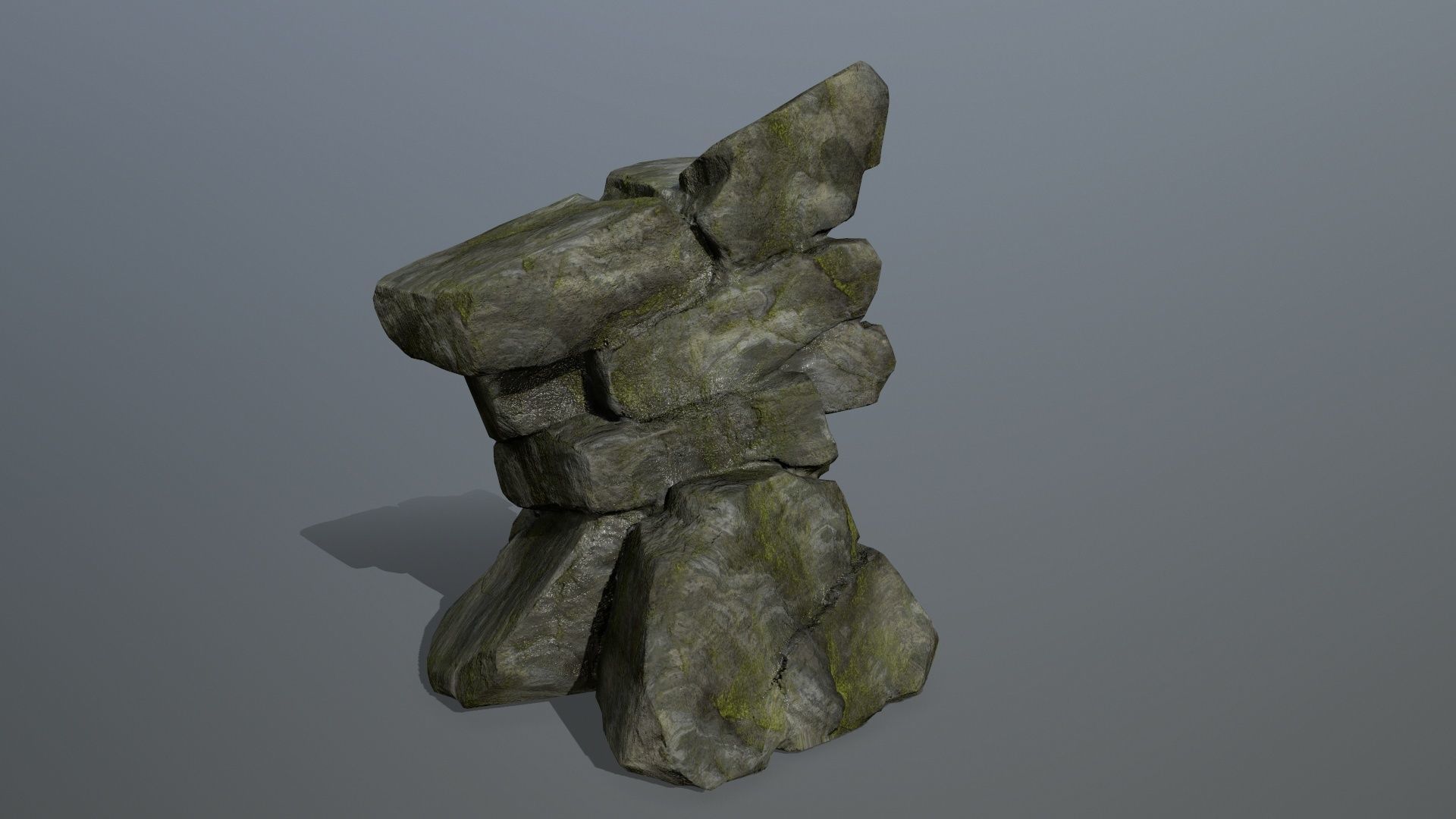 rocks rock Low-poly 3D model_9