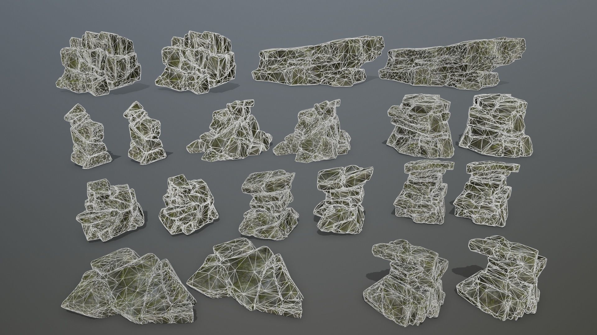 rocks rock Low-poly 3D model_31