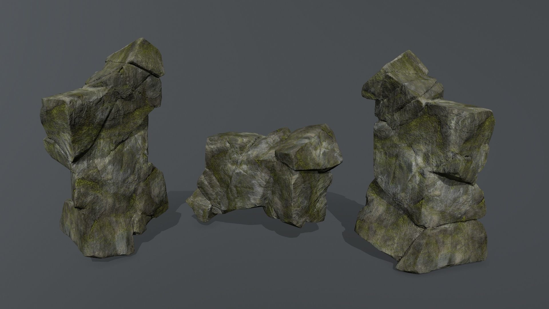 rocks rock Low-poly 3D model_11