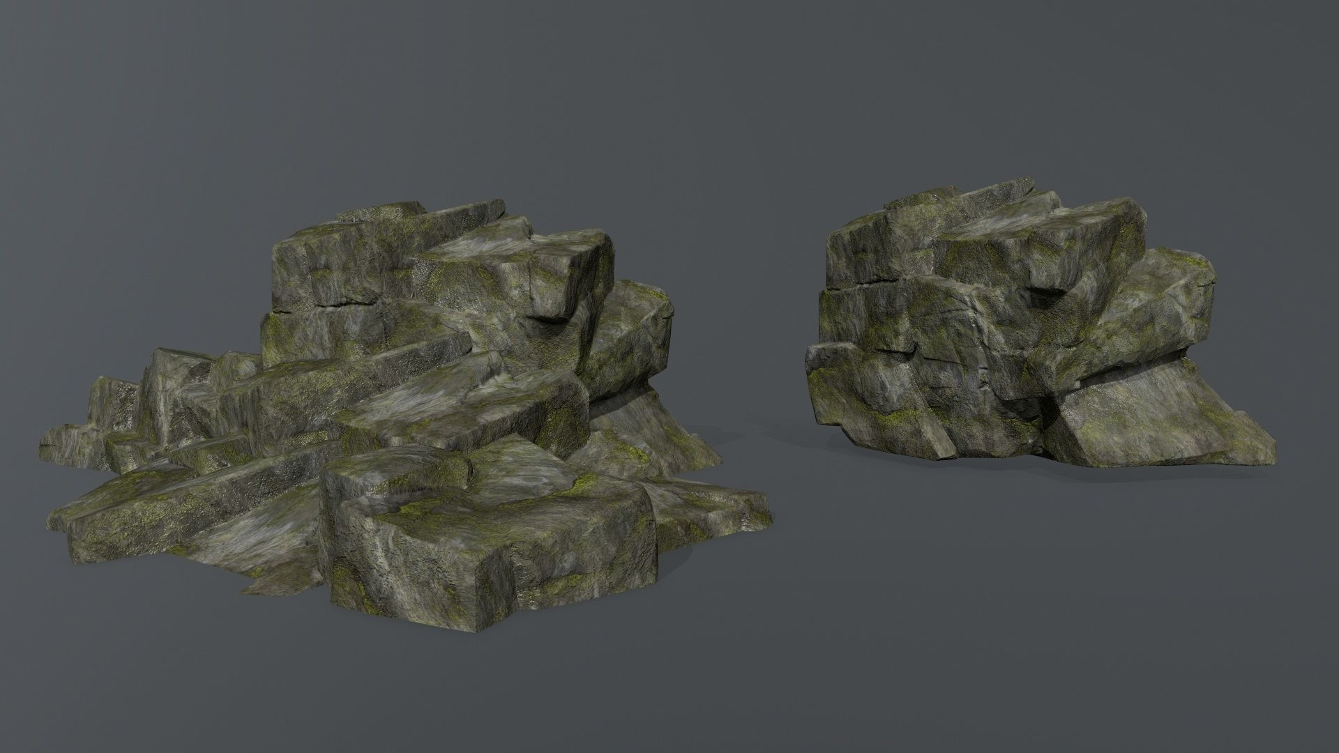 rocks rock Low-poly 3D model_22