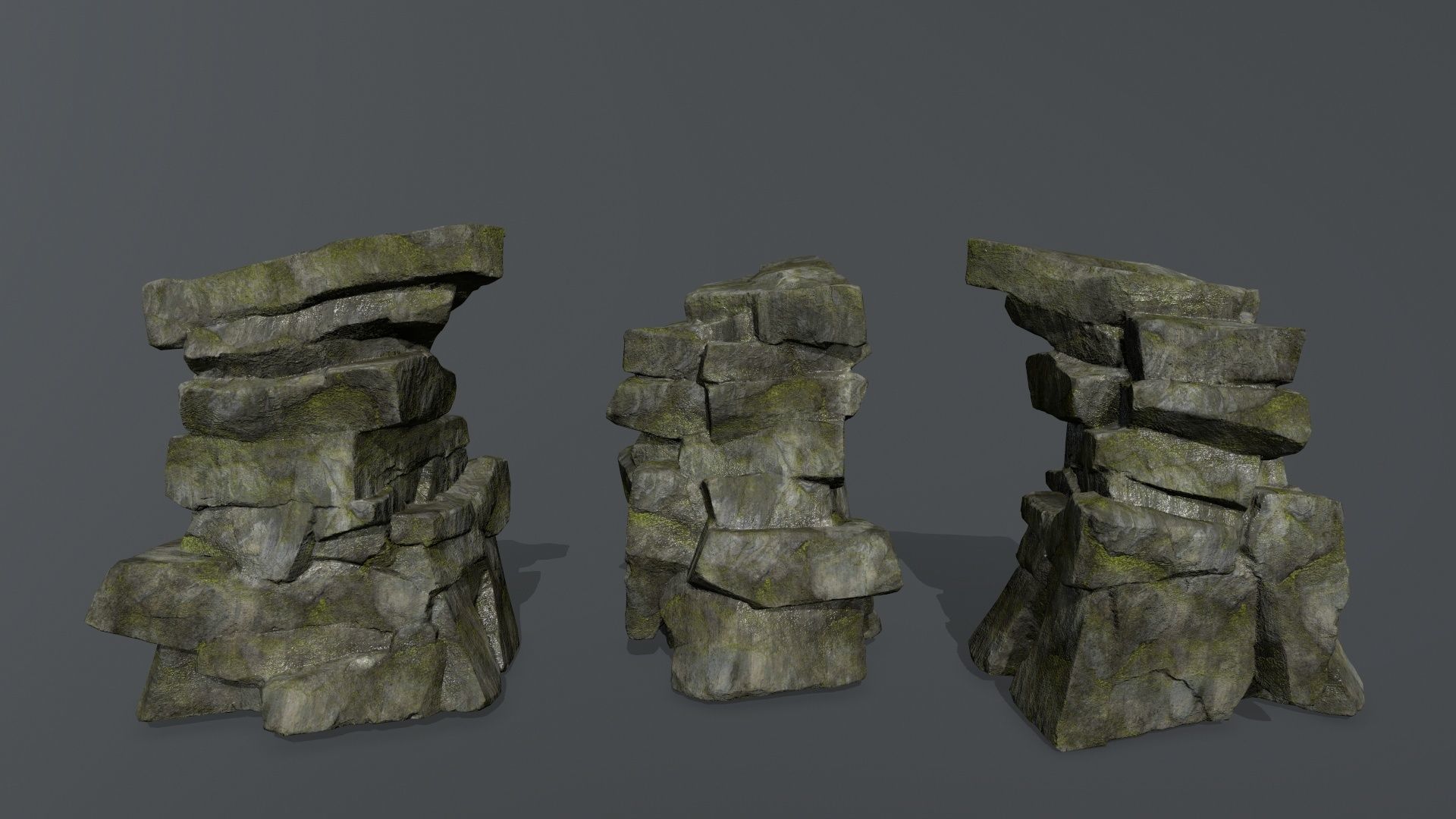 rocks rock Low-poly 3D model_17