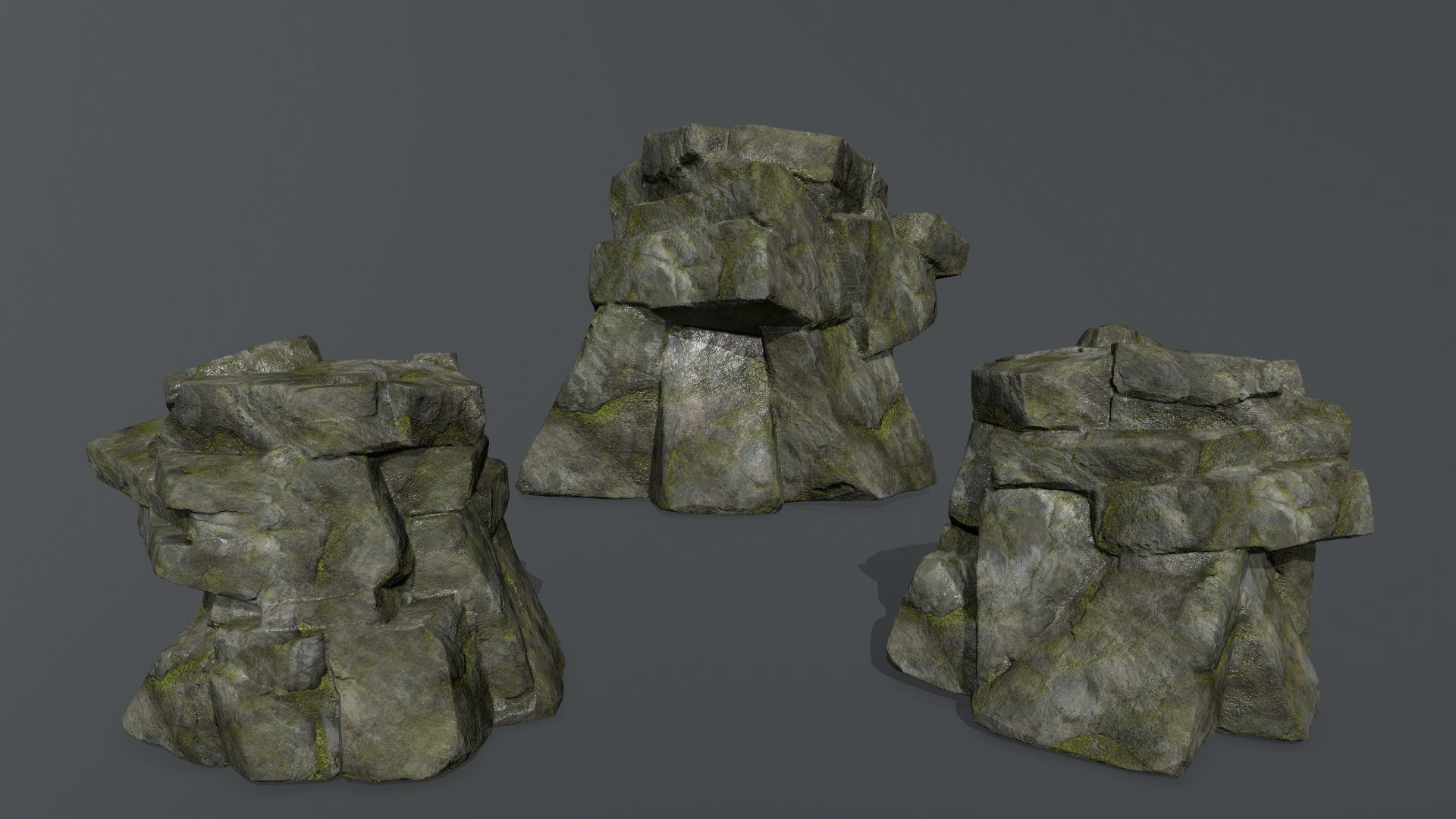 rocks rock Low-poly 3D model_13
