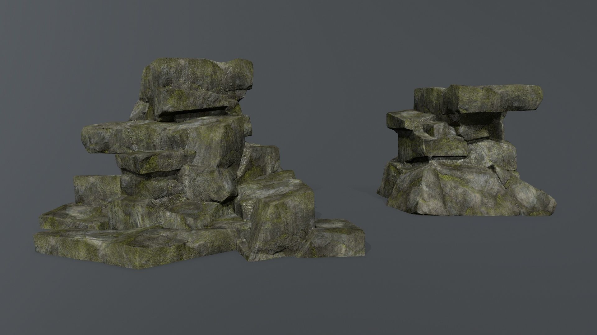 rocks rock Low-poly 3D model_28