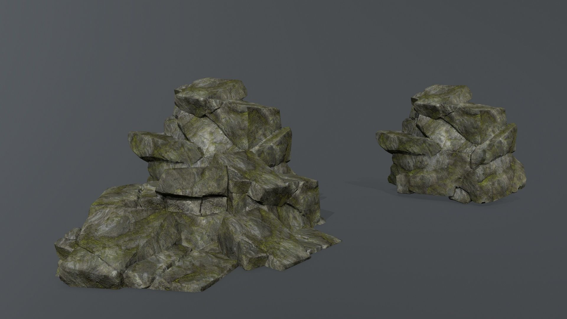 rocks rock Low-poly 3D model_20