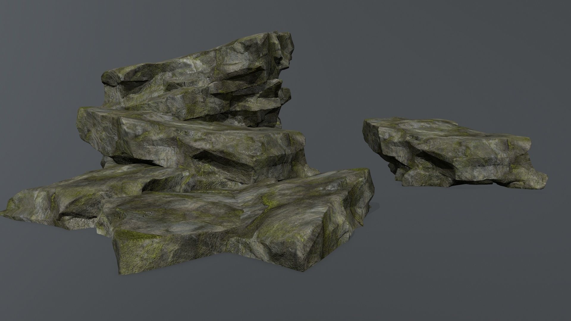 rocks rock Low-poly 3D model_26