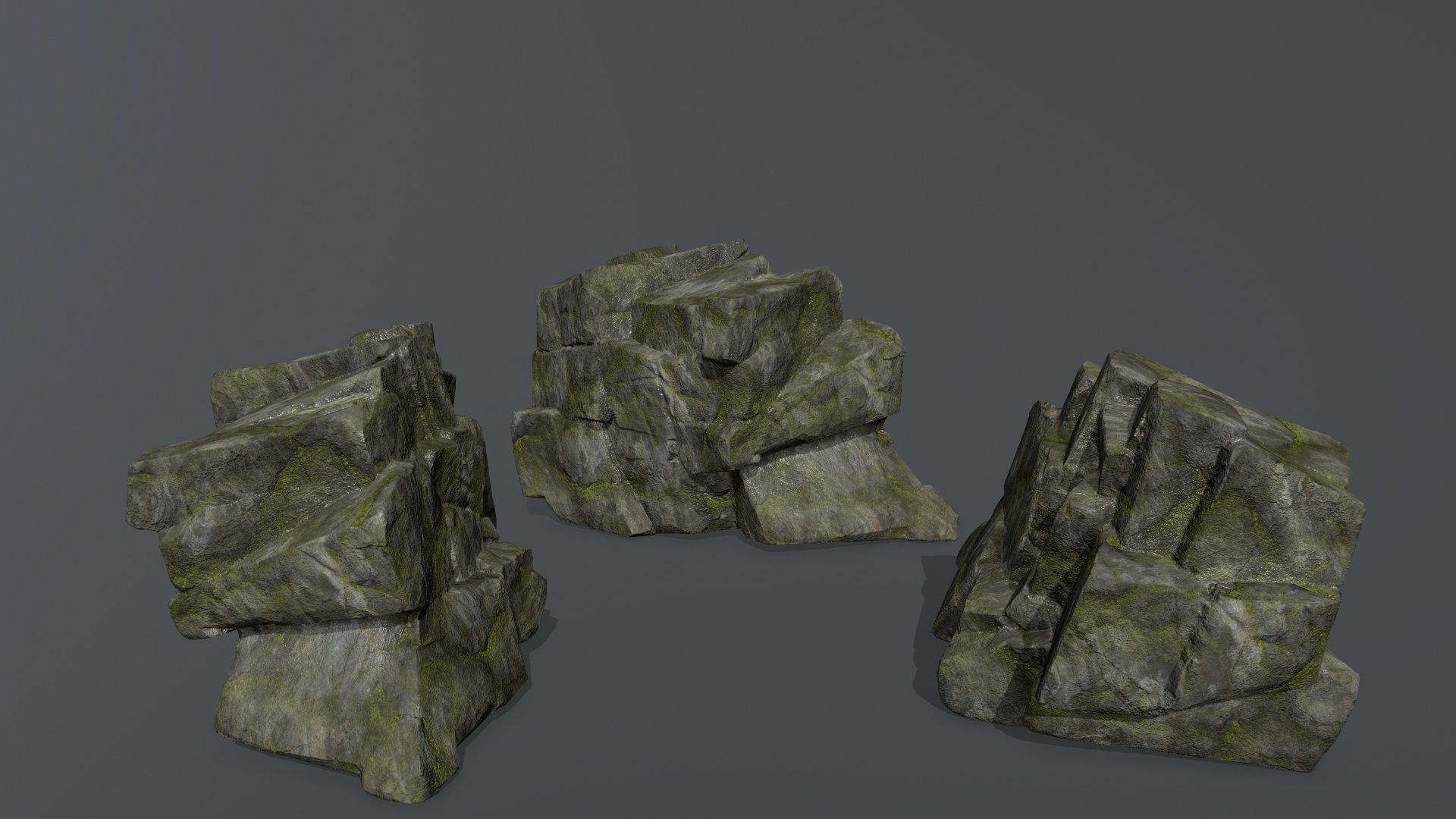 rocks rock Low-poly 3D model_14