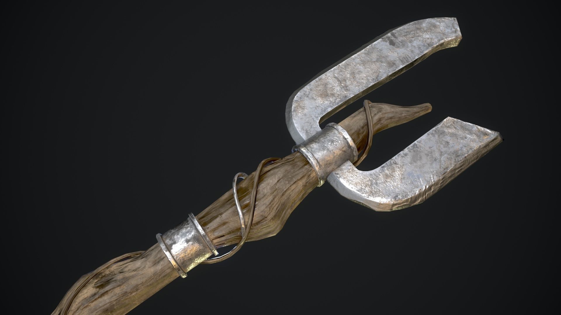 Staff ax aaa Low-poly 3D model_6