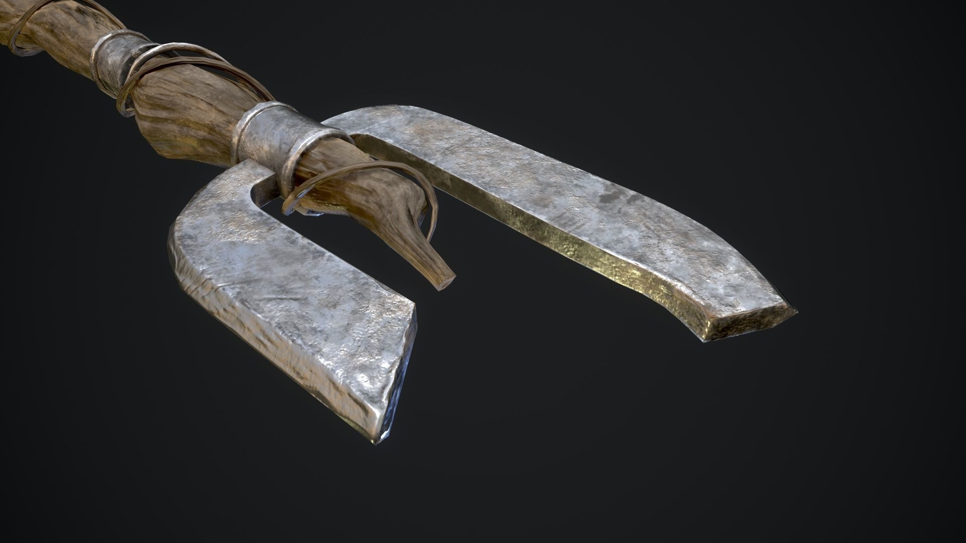 Staff ax aaa Low-poly 3D model_8