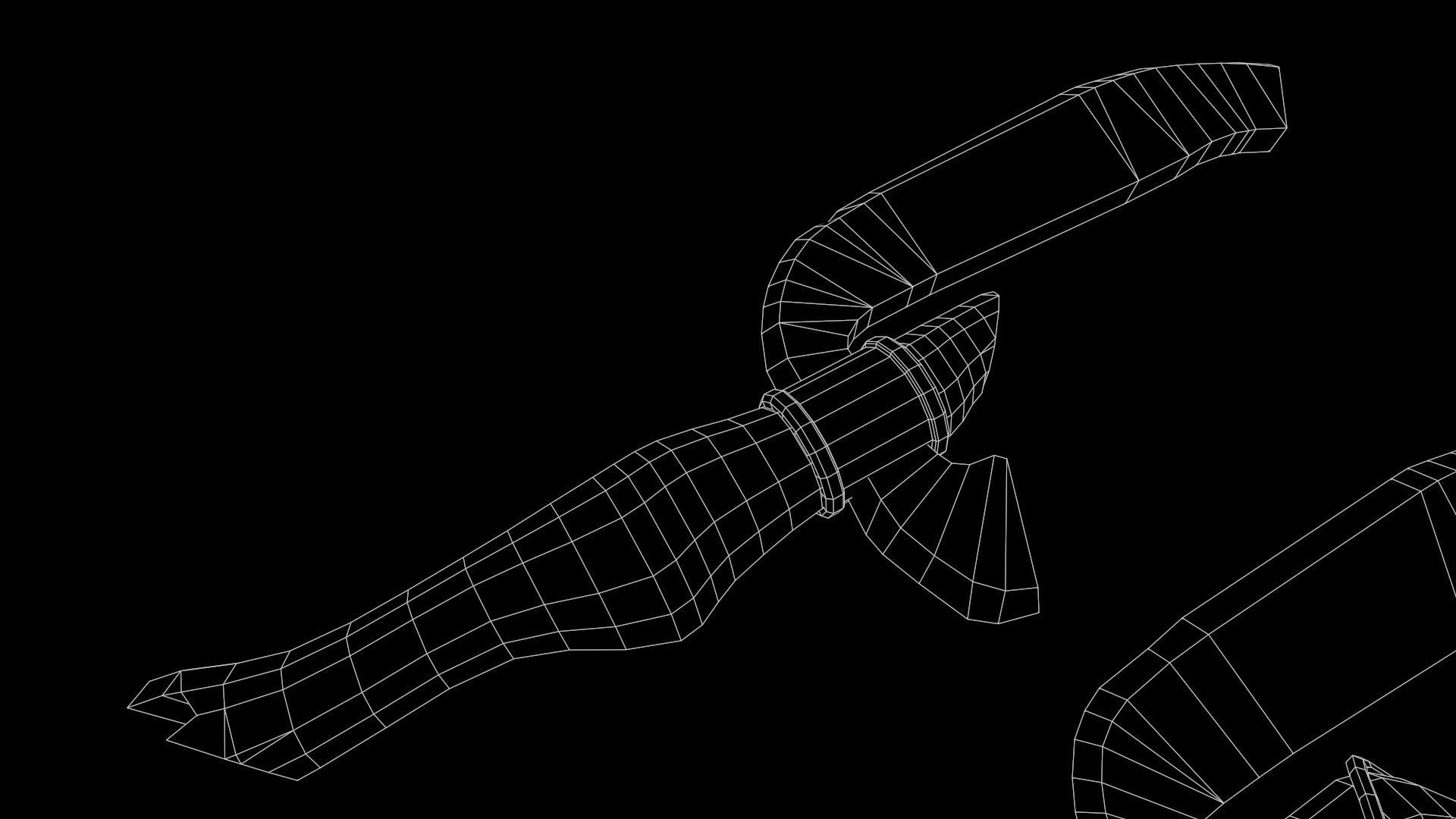 Staff ax aaa Low-poly 3D model_12