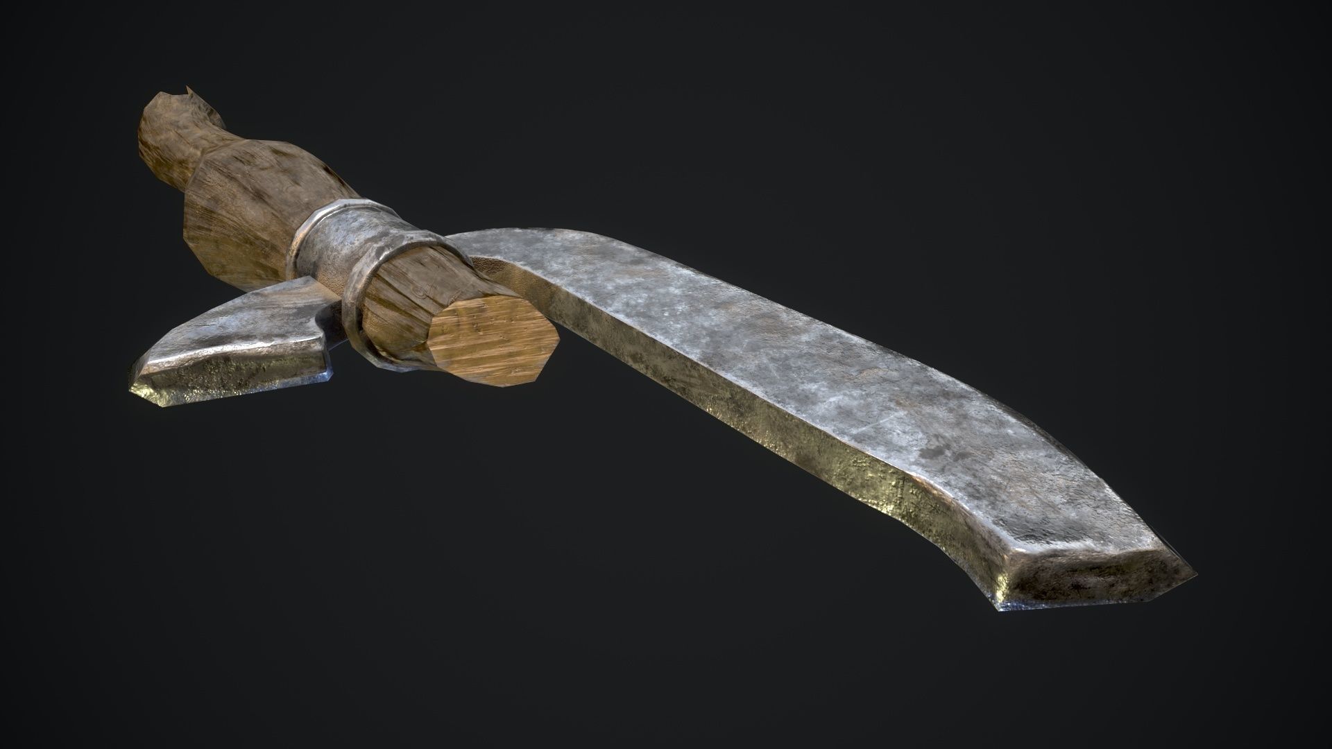 Staff ax aaa Low-poly 3D model_5