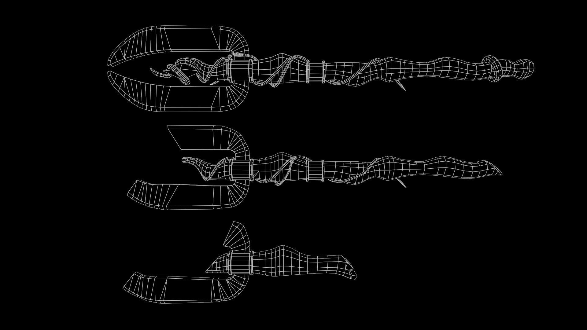 Staff ax aaa Low-poly 3D model_20