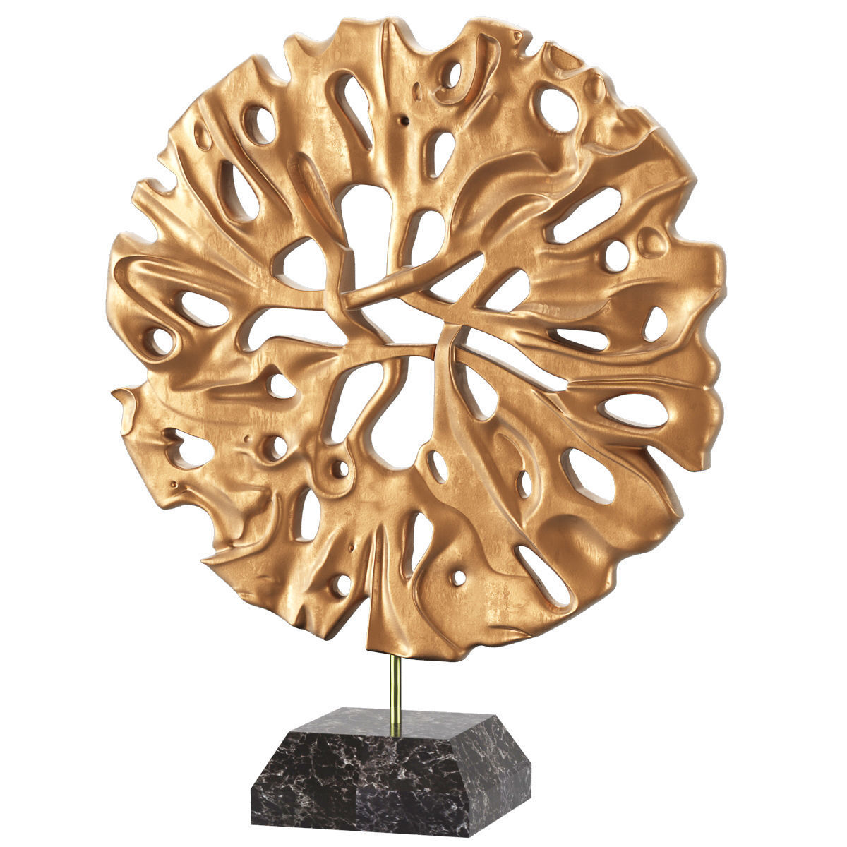 Decore gold leaf sculpture 3D print model_1