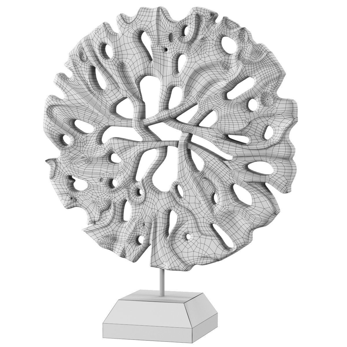 Decore gold leaf sculpture 3D print model_3