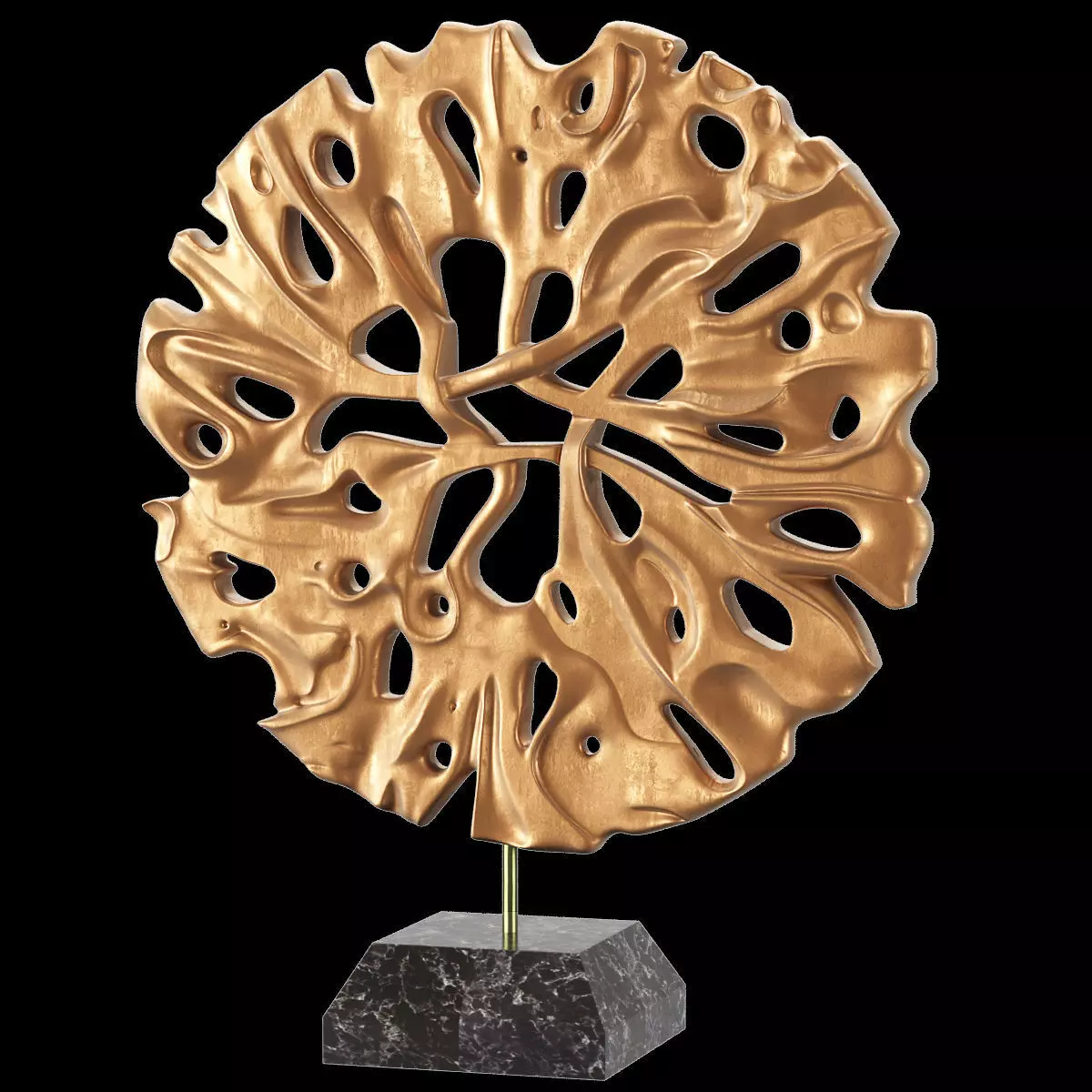 Decore gold leaf sculpture 3D print model_0