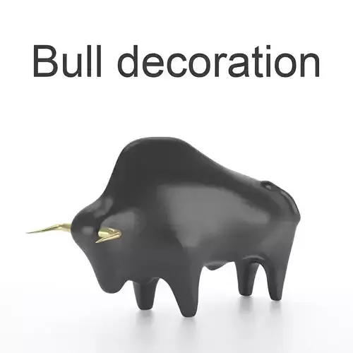 Bull statuette for decoration 3D model