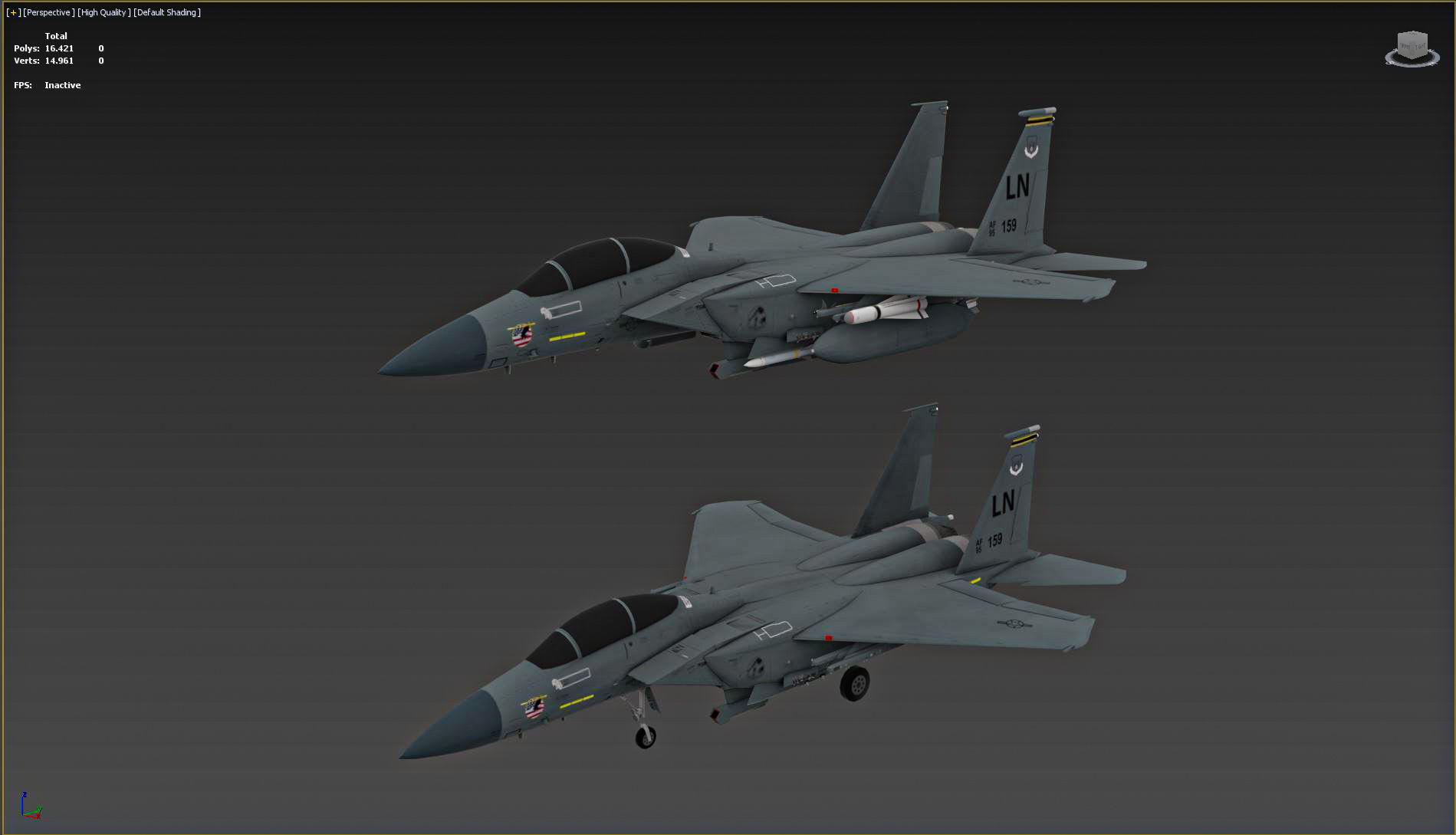 F-15E Strike Eagle Low-poly 3D model_15