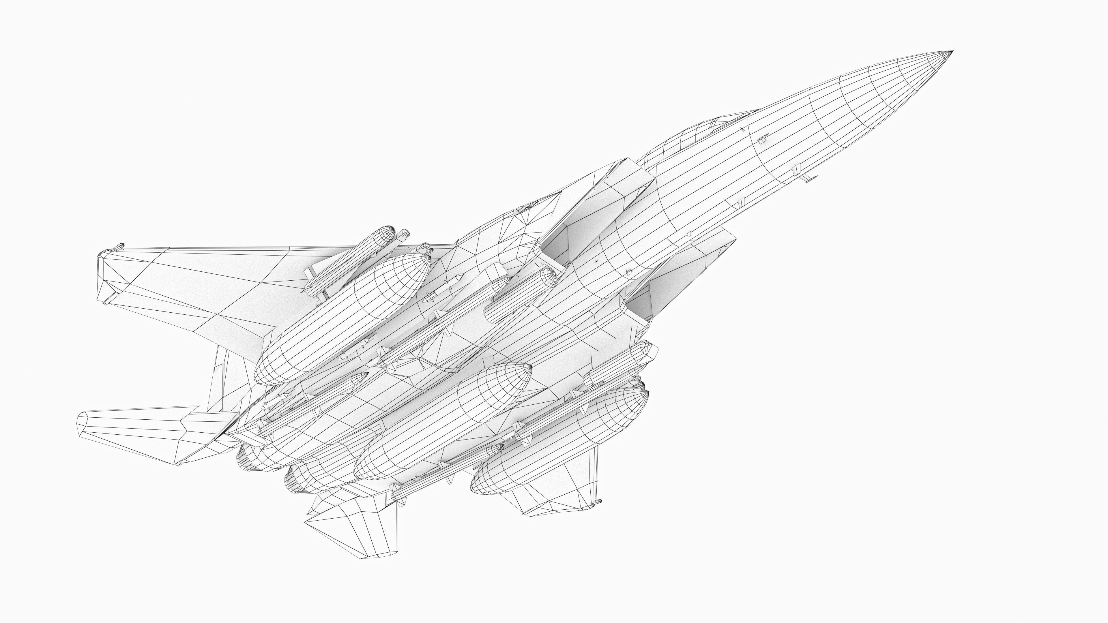 F-15E Strike Eagle Low-poly 3D model_21