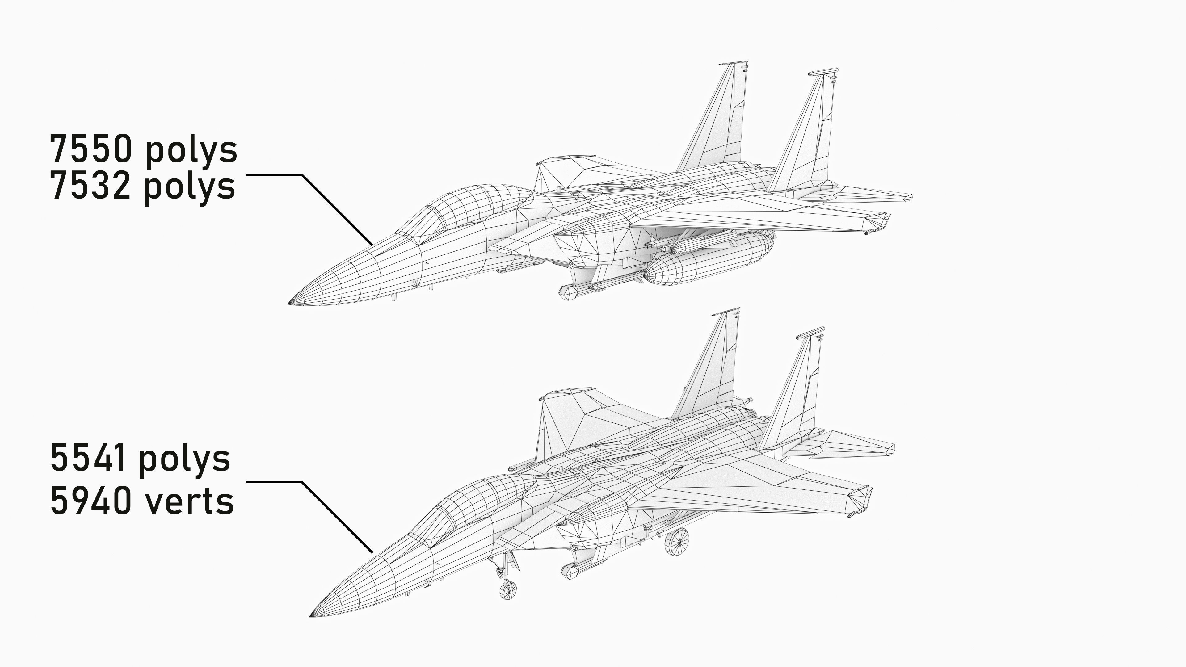 F-15E Strike Eagle Low-poly 3D model_20