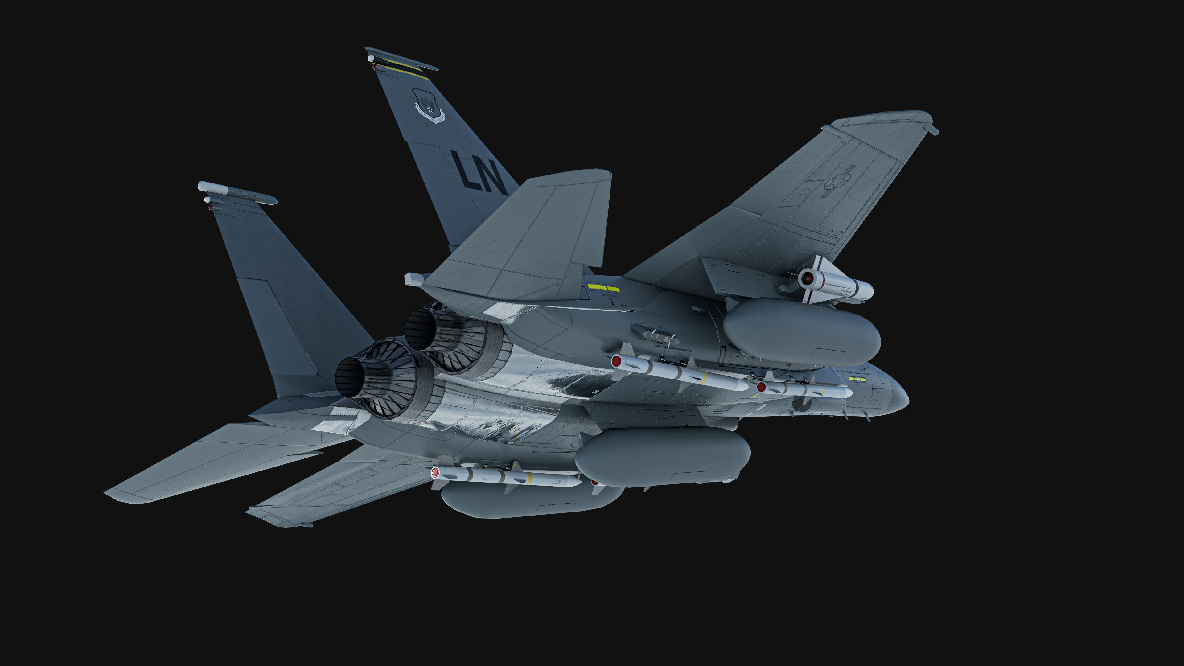 F-15E Strike Eagle Low-poly 3D model_3