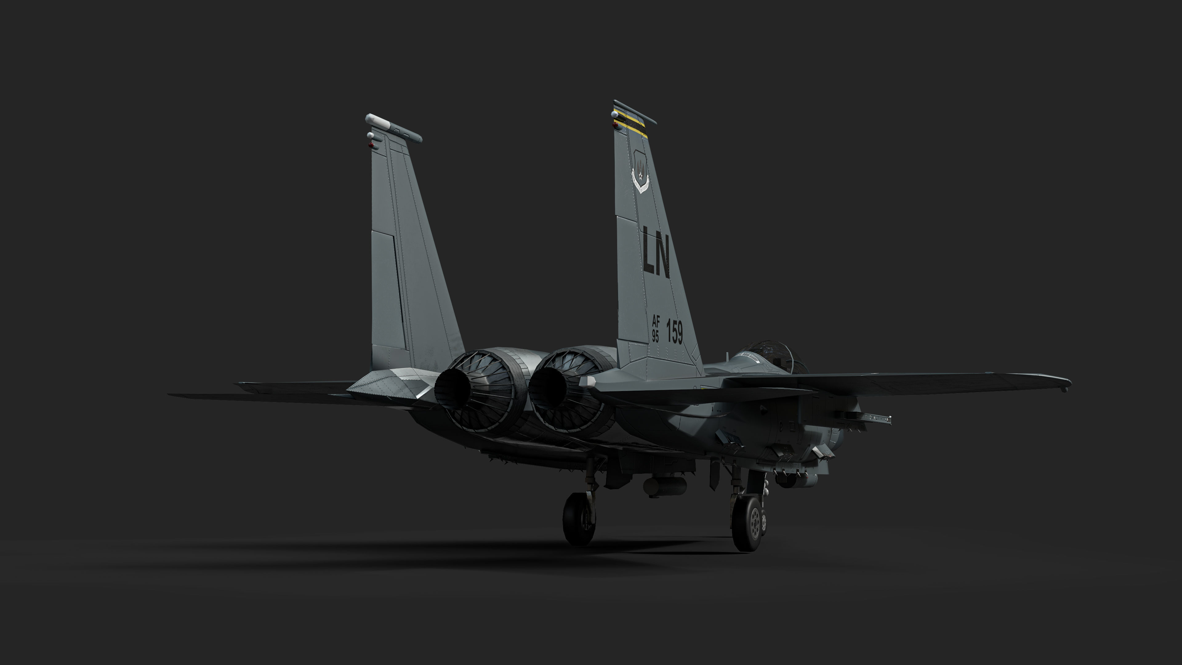 F-15E Strike Eagle Low-poly 3D model_7