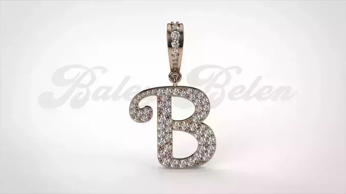 Pendant alphabet berkshire B medium 