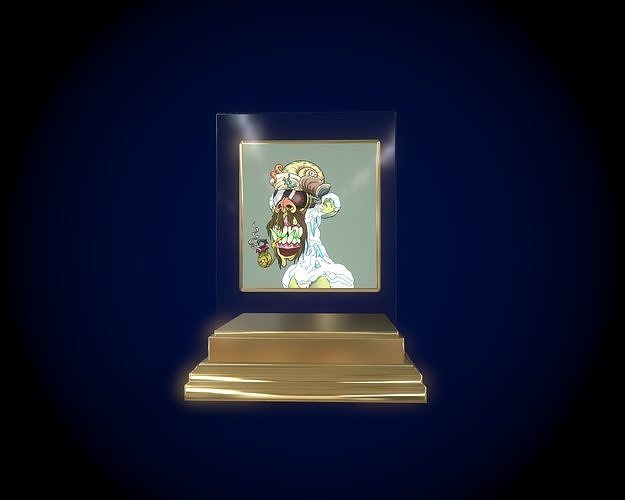 Mutant Ape 22 Gold Club Low-poly 3D model