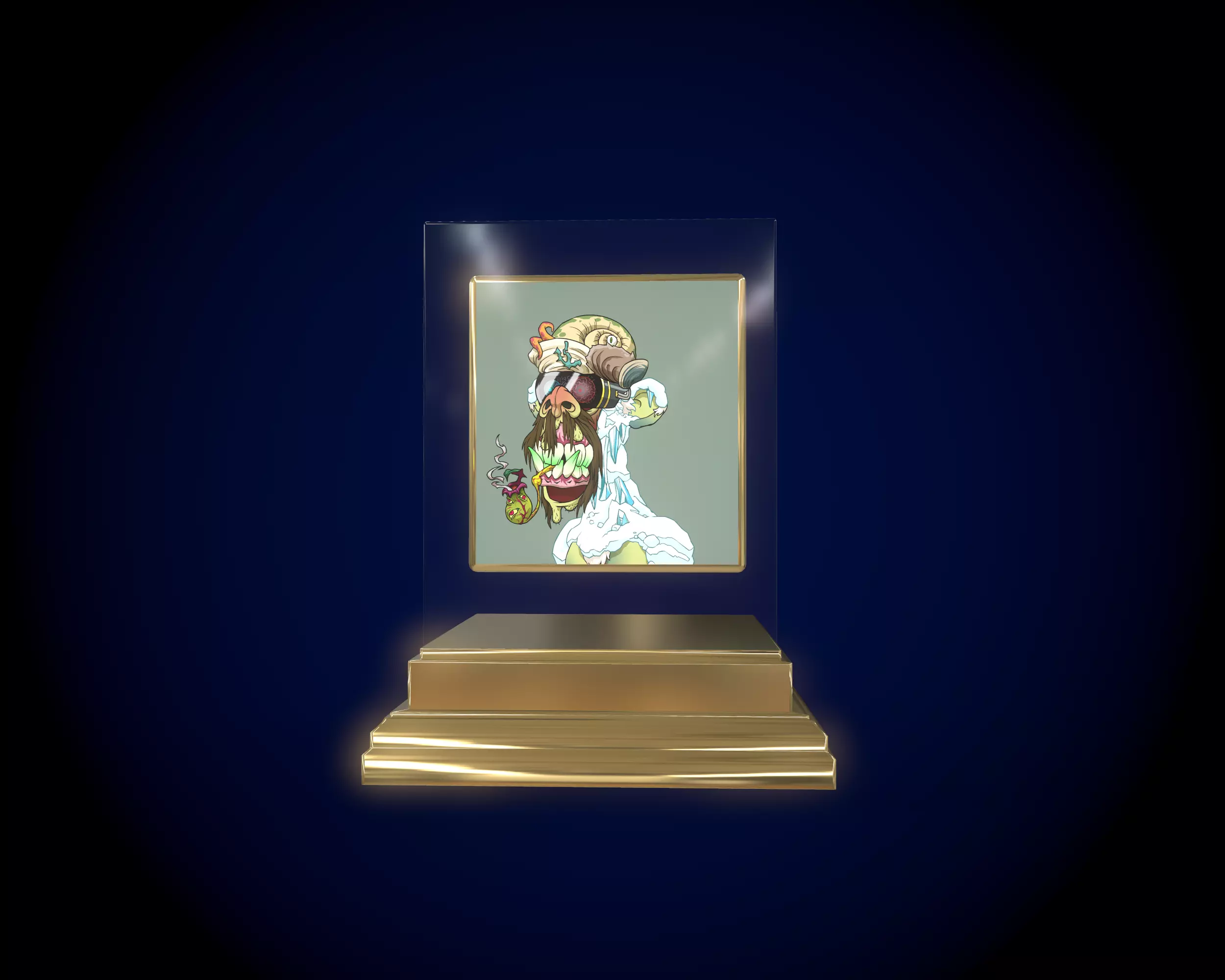 Mutant Ape 22 Gold Club Low-poly 3D model_0