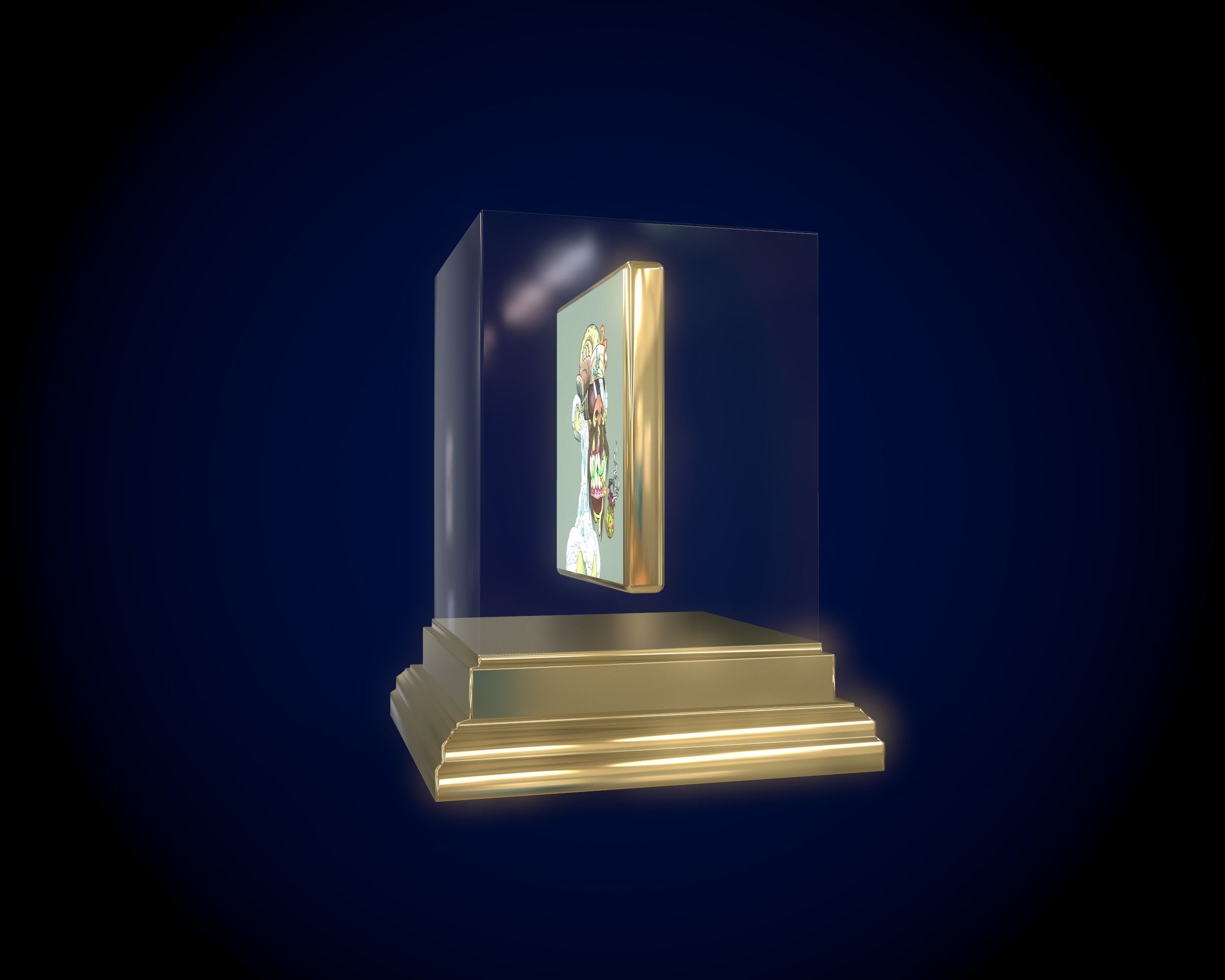 Mutant Ape 22 Gold Club Low-poly 3D model_5