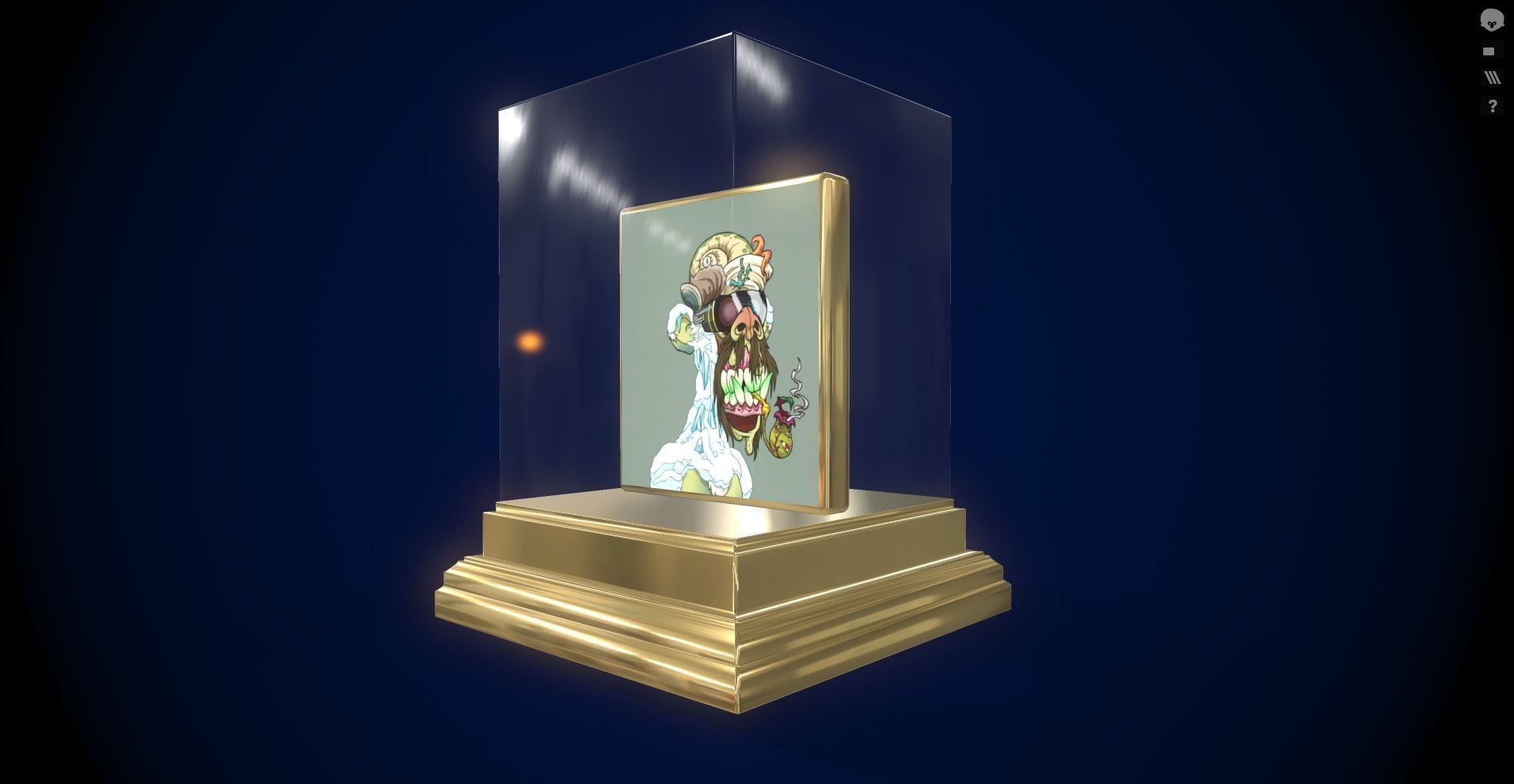 Mutant Ape 22 Gold Club Low-poly 3D model_9