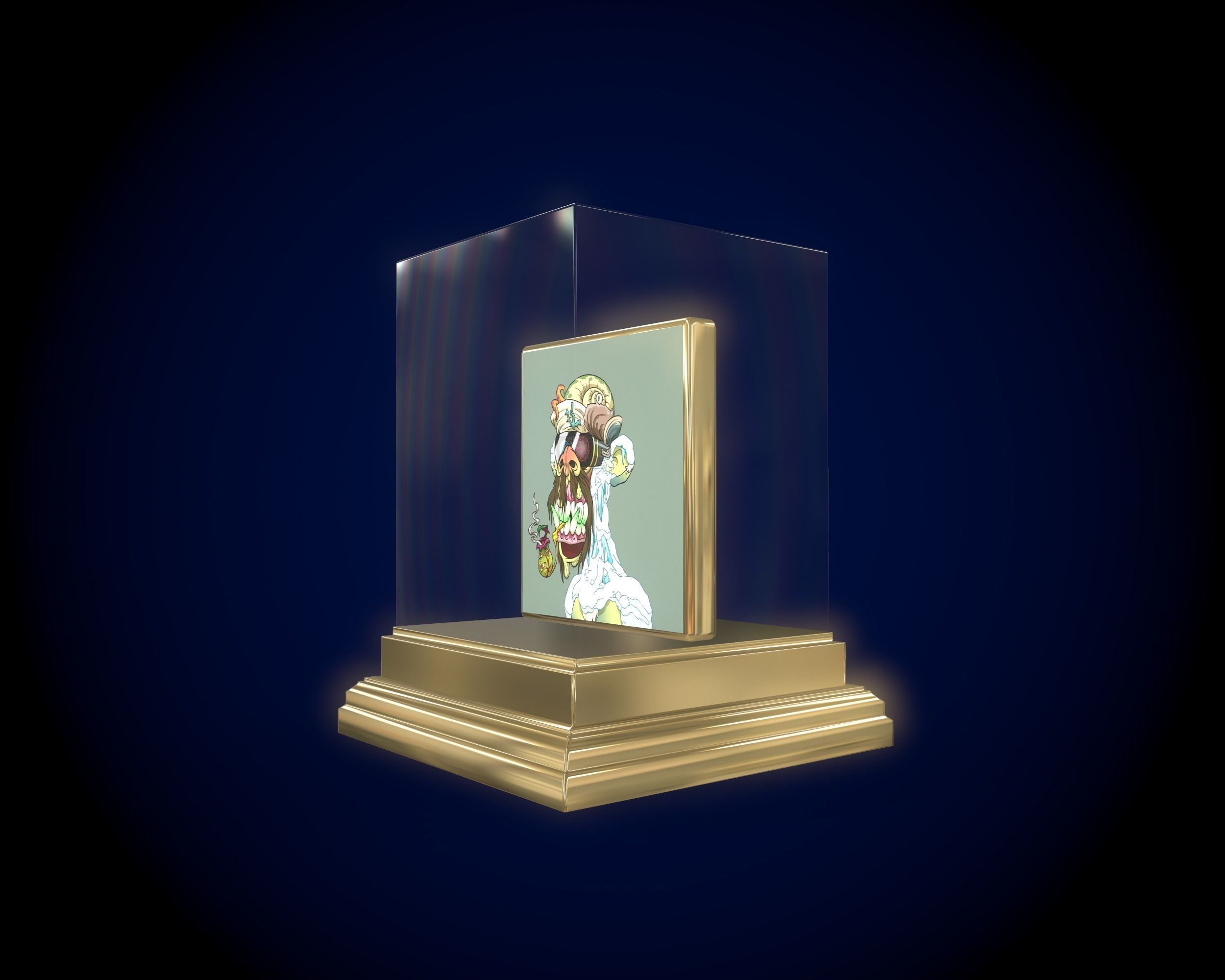 Mutant Ape 22 Gold Club Low-poly 3D model_11