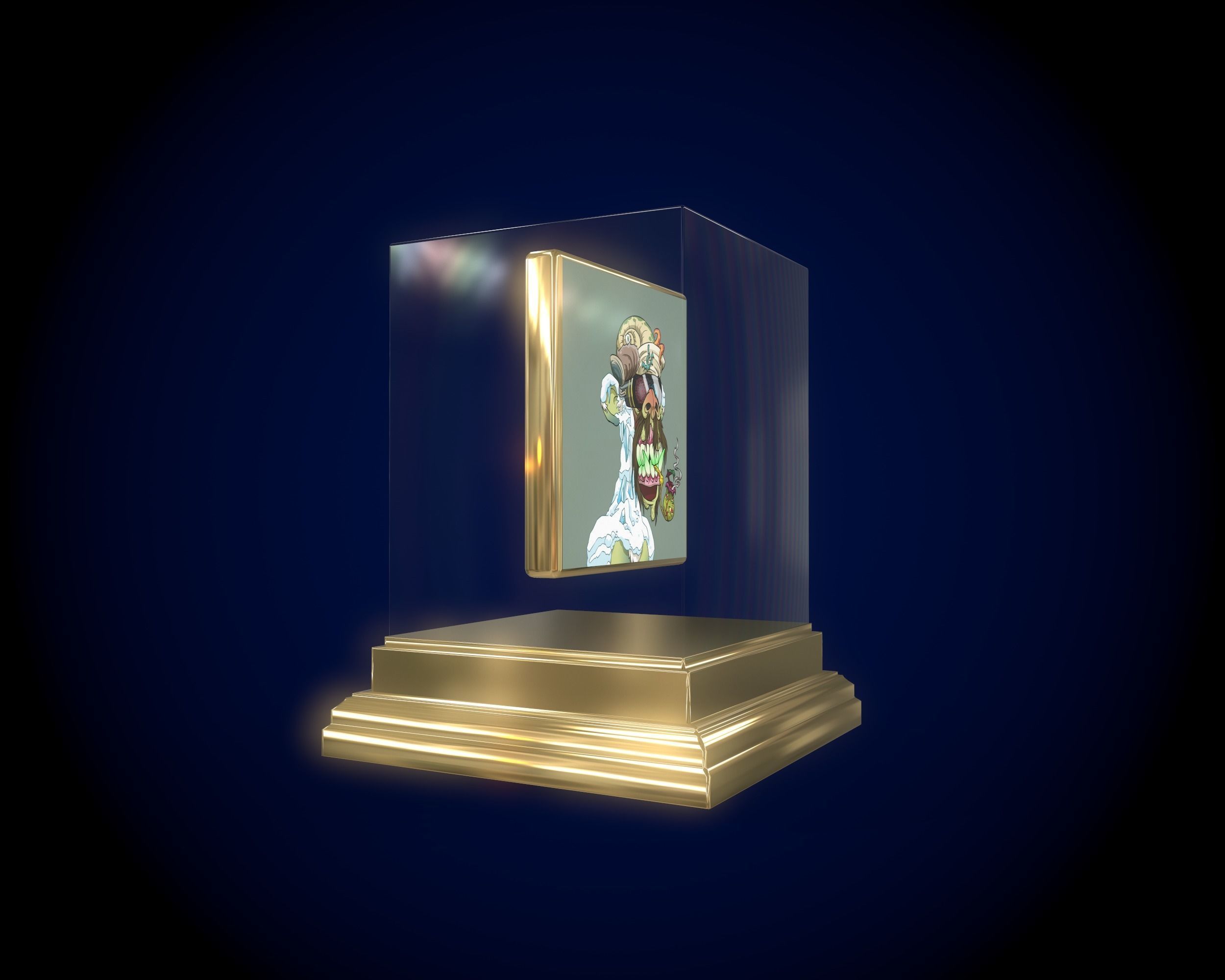 Mutant Ape 22 Gold Club Low-poly 3D model_6