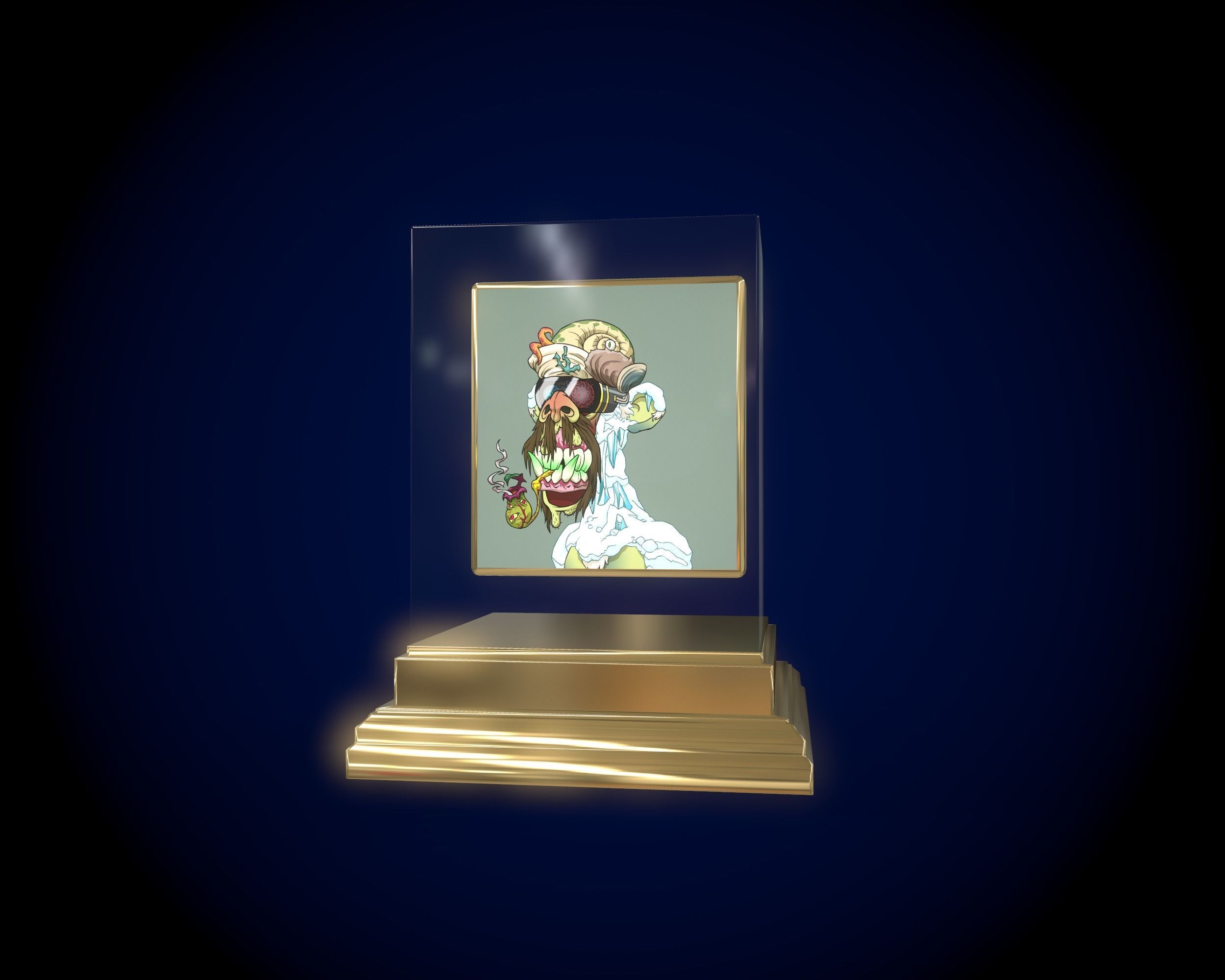 Mutant Ape 22 Gold Club Low-poly 3D model_4