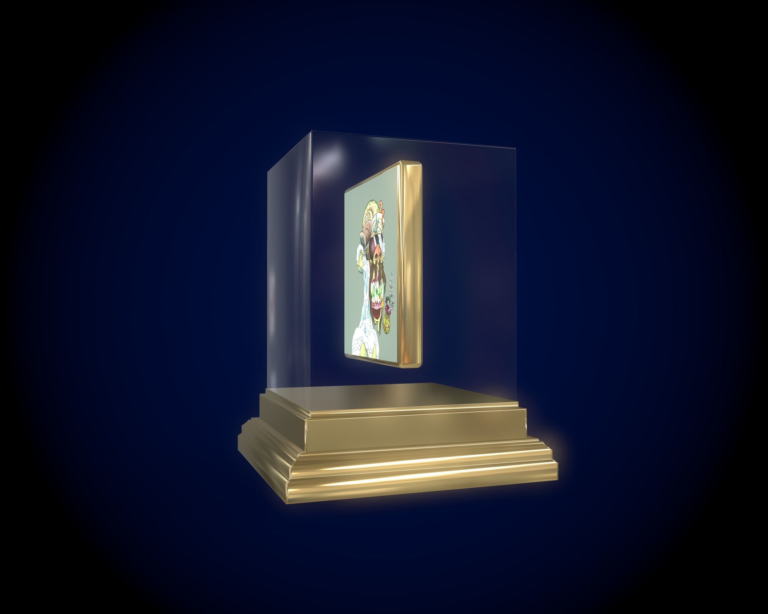 Mutant Ape 22 Gold Club Low-poly 3D model_7