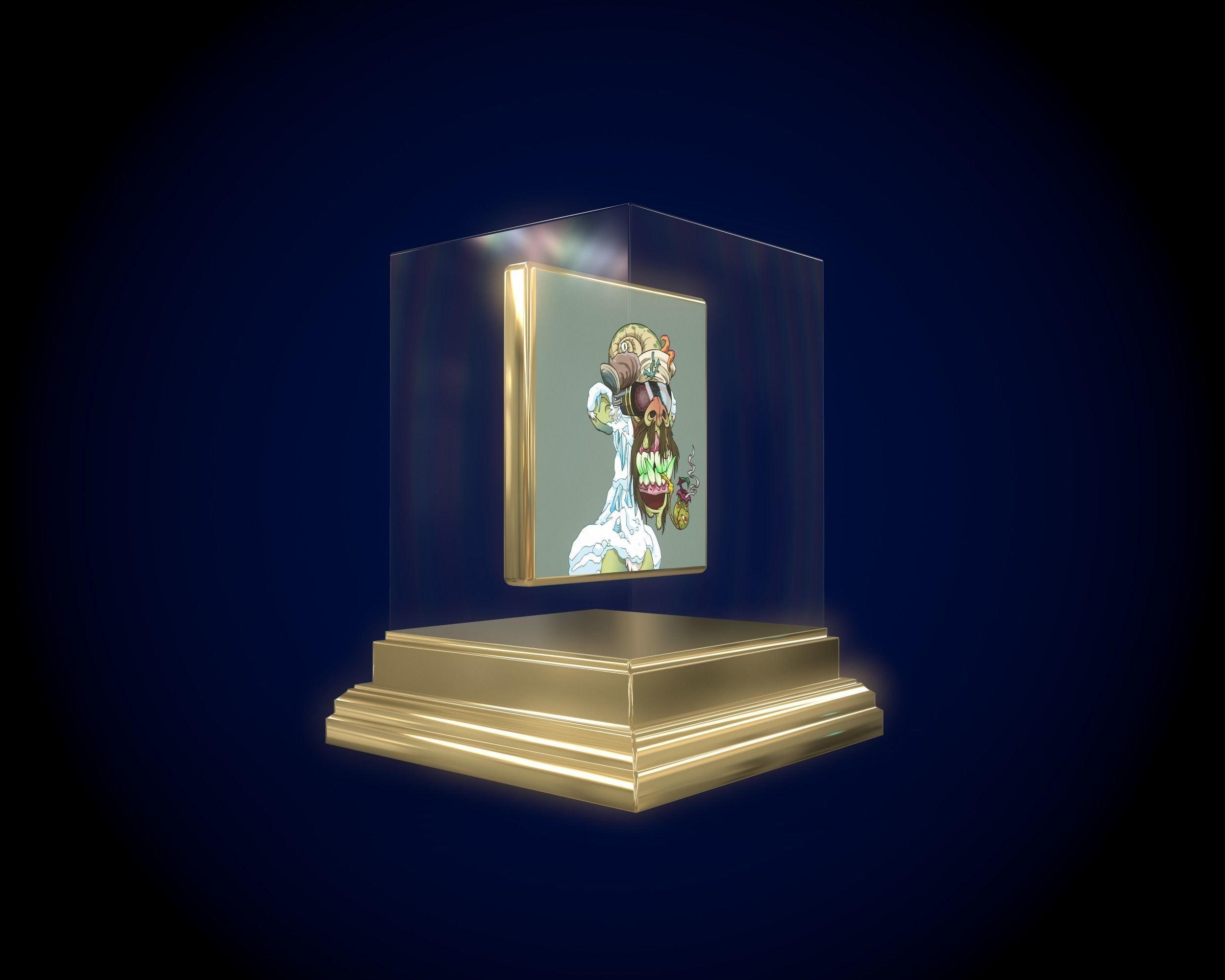 Mutant Ape 22 Gold Club Low-poly 3D model_3