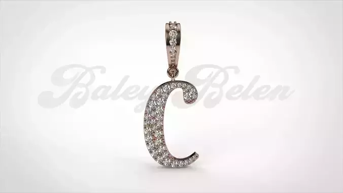 Pendant alphabet berkshire  C medium