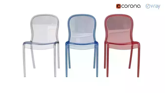 Acrylic chair 3D model