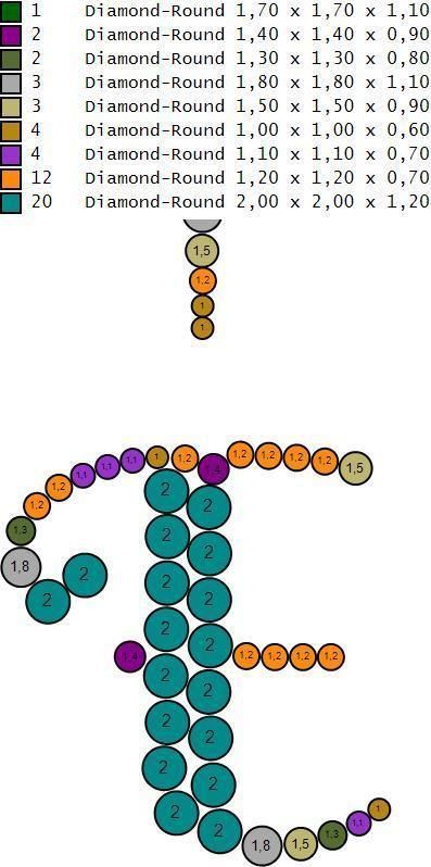 Pendant alphabet berkshire E medium  3D print model_13