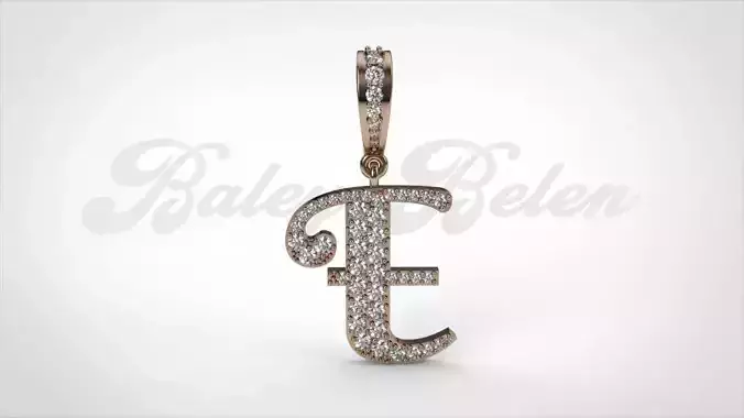 Pendant alphabet berkshire E medium 