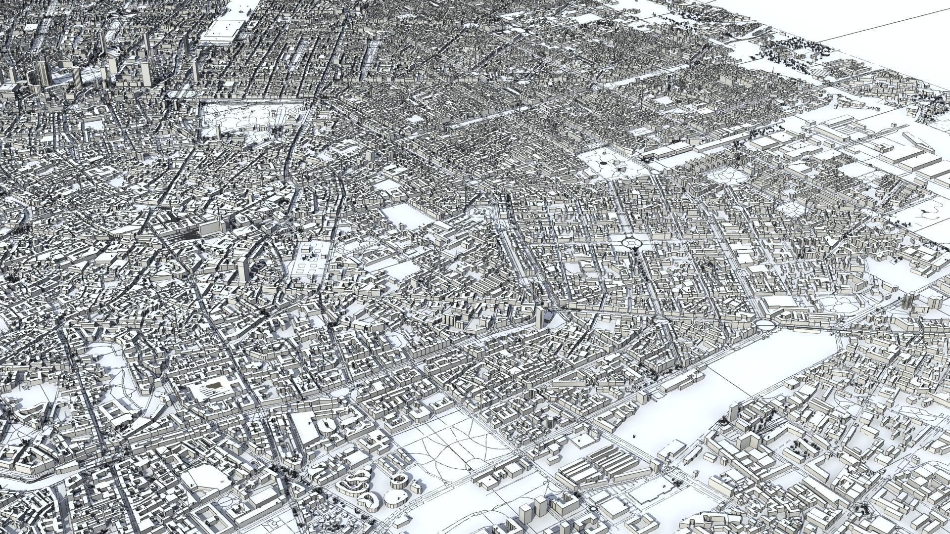 Milan City Italy Low-poly 3D model_47