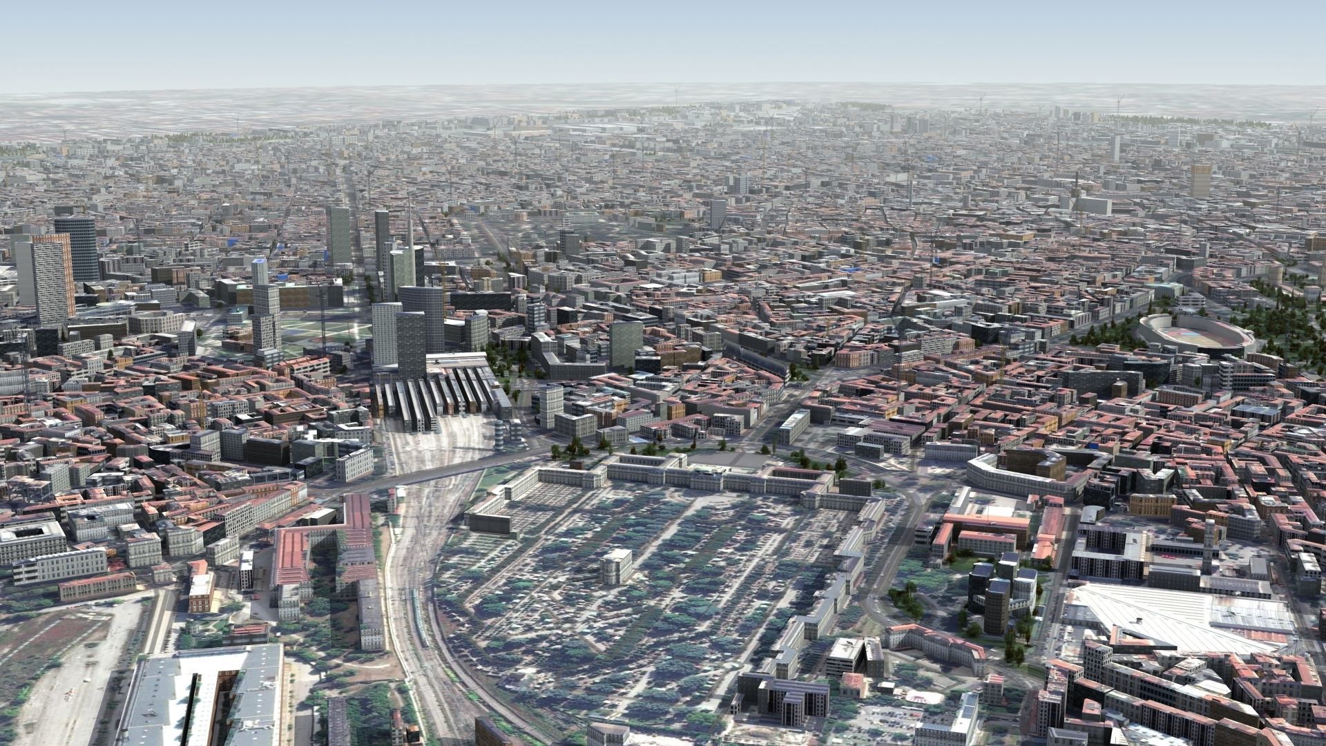 Milan City Italy Low-poly 3D model_11