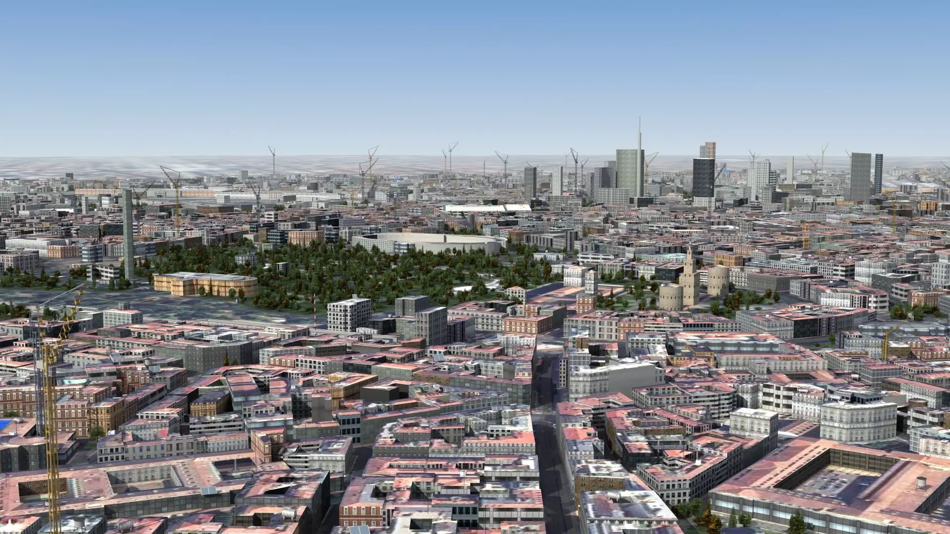 Milan City Italy Low-poly 3D model_0
