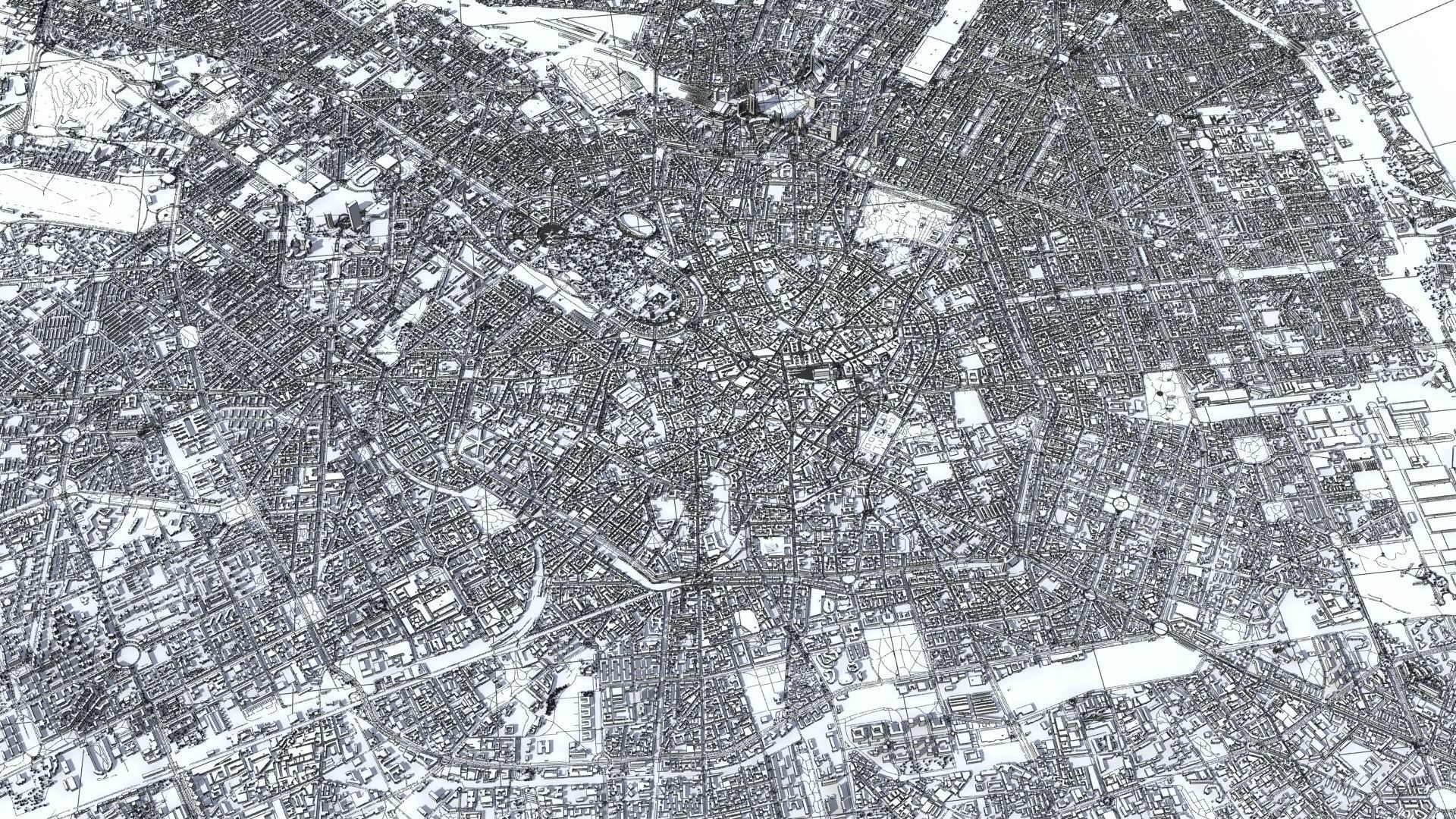 Milan City Italy Low-poly 3D model_56