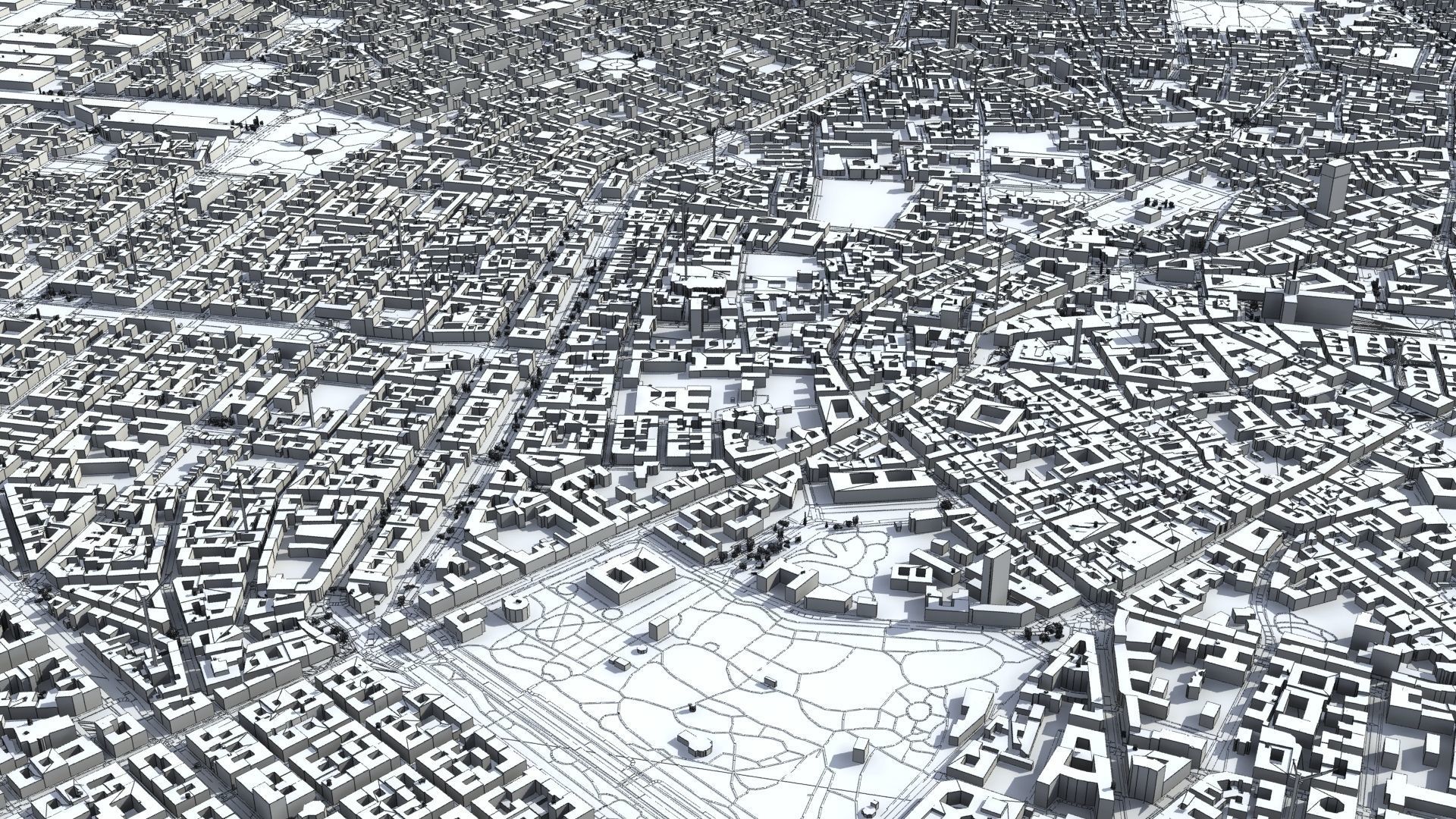 Milan City Italy Low-poly 3D model_33