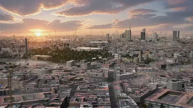 Milan City Italy Game Ready Urban Environment
