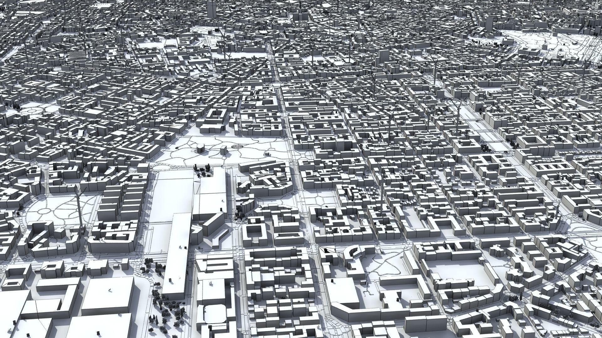 Milan City Italy Low-poly 3D model_35
