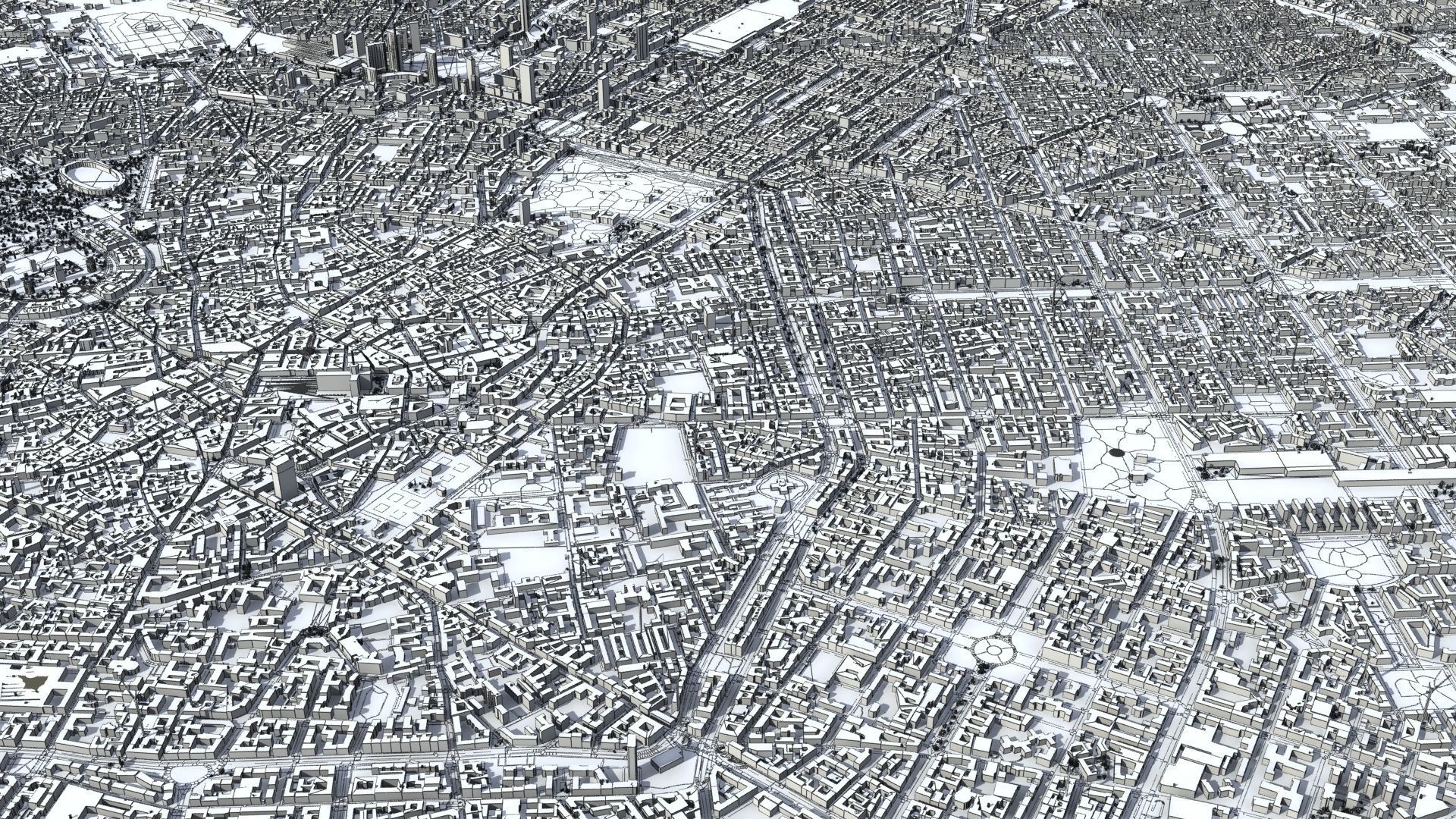 Milan City Italy Low-poly 3D model_30