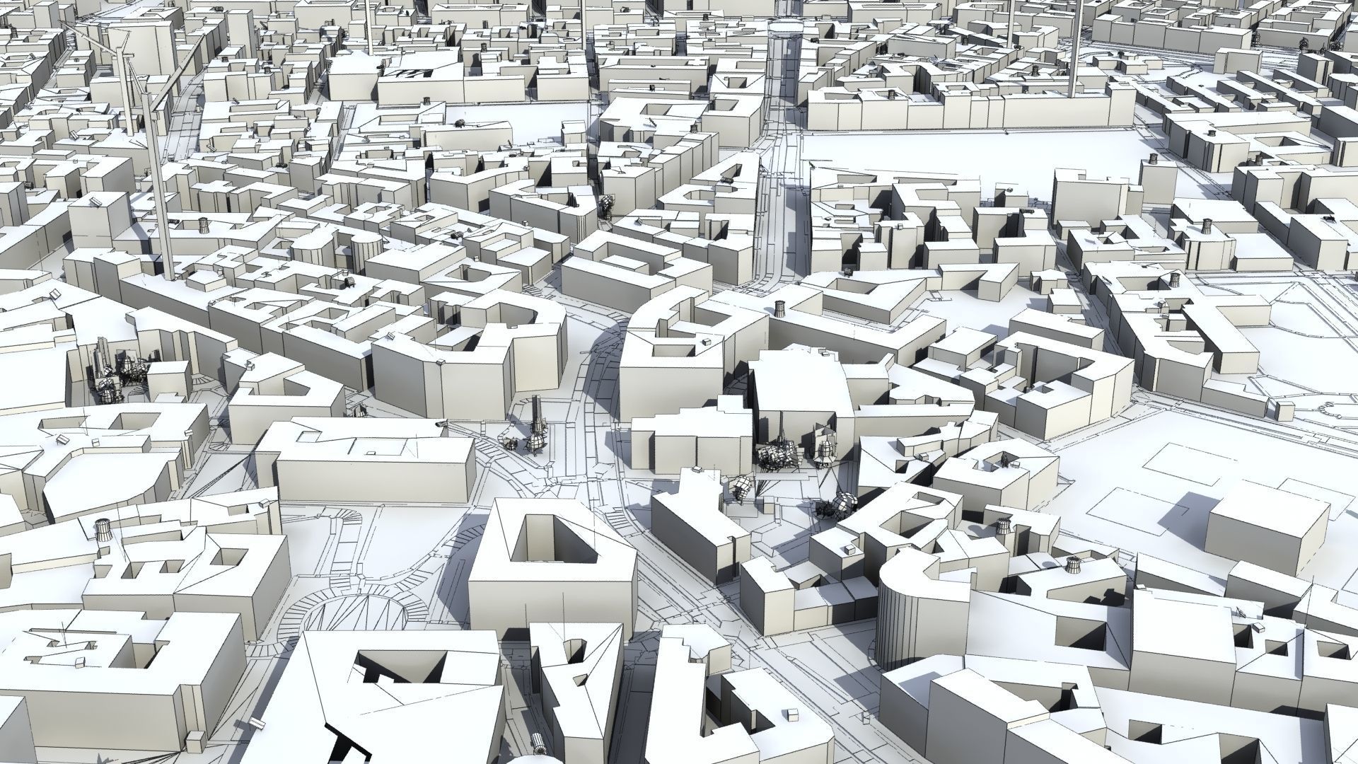 Milan City Italy Low-poly 3D model_37
