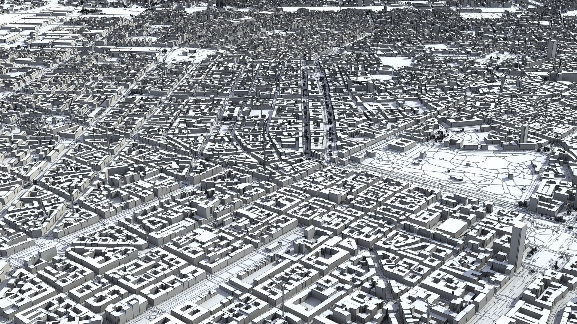 Milan City Italy Low-poly 3D model_50